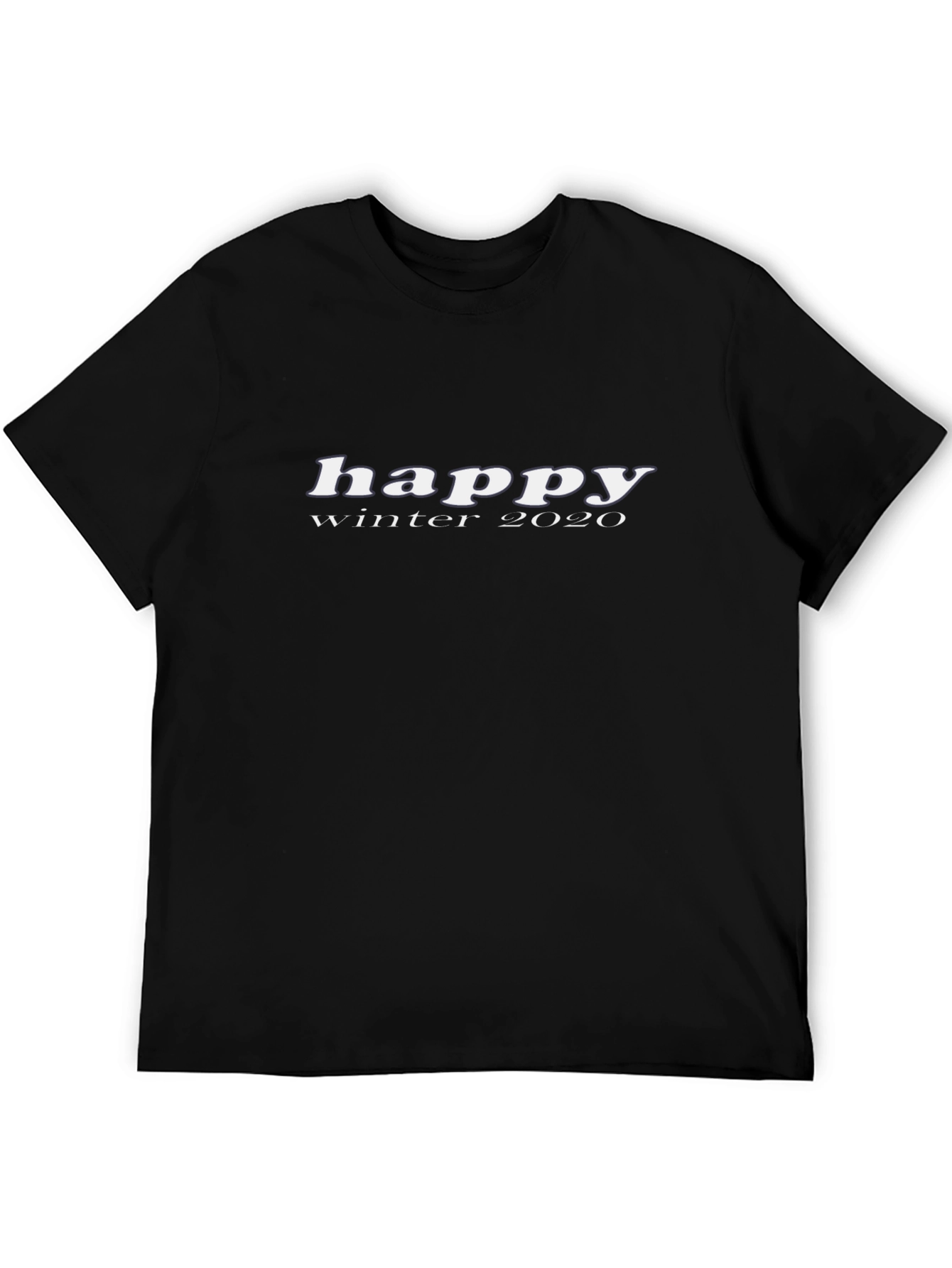 Happy Winter 2020 Black Graphic Tee