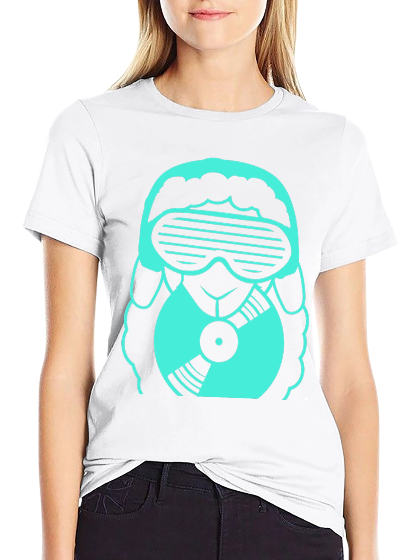 DJ Sheep Tee: Cool Graphic Print T-Shirt