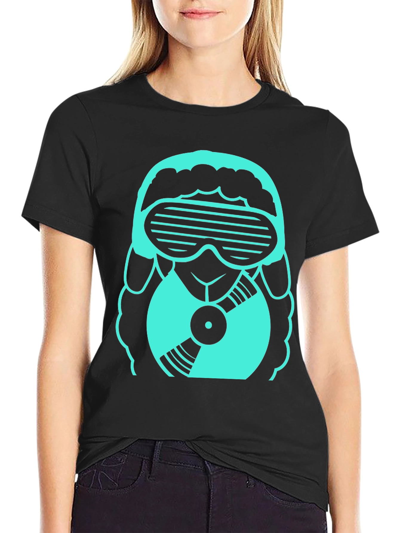 DJ Sheep Tee: Cool Graphic Print T-Shirt