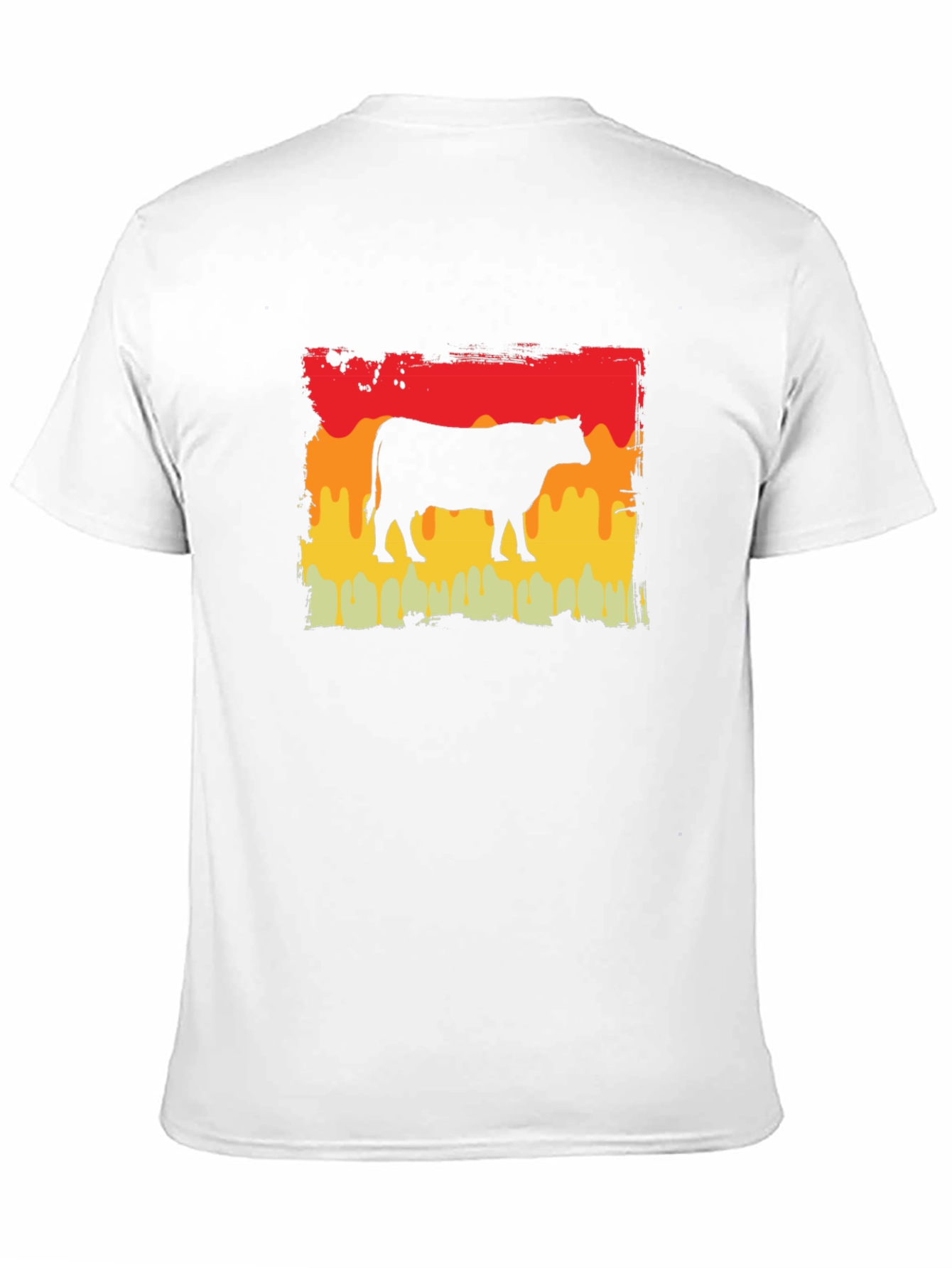 Retro Cow Graphic Tee - Black Unisex T-Shirt