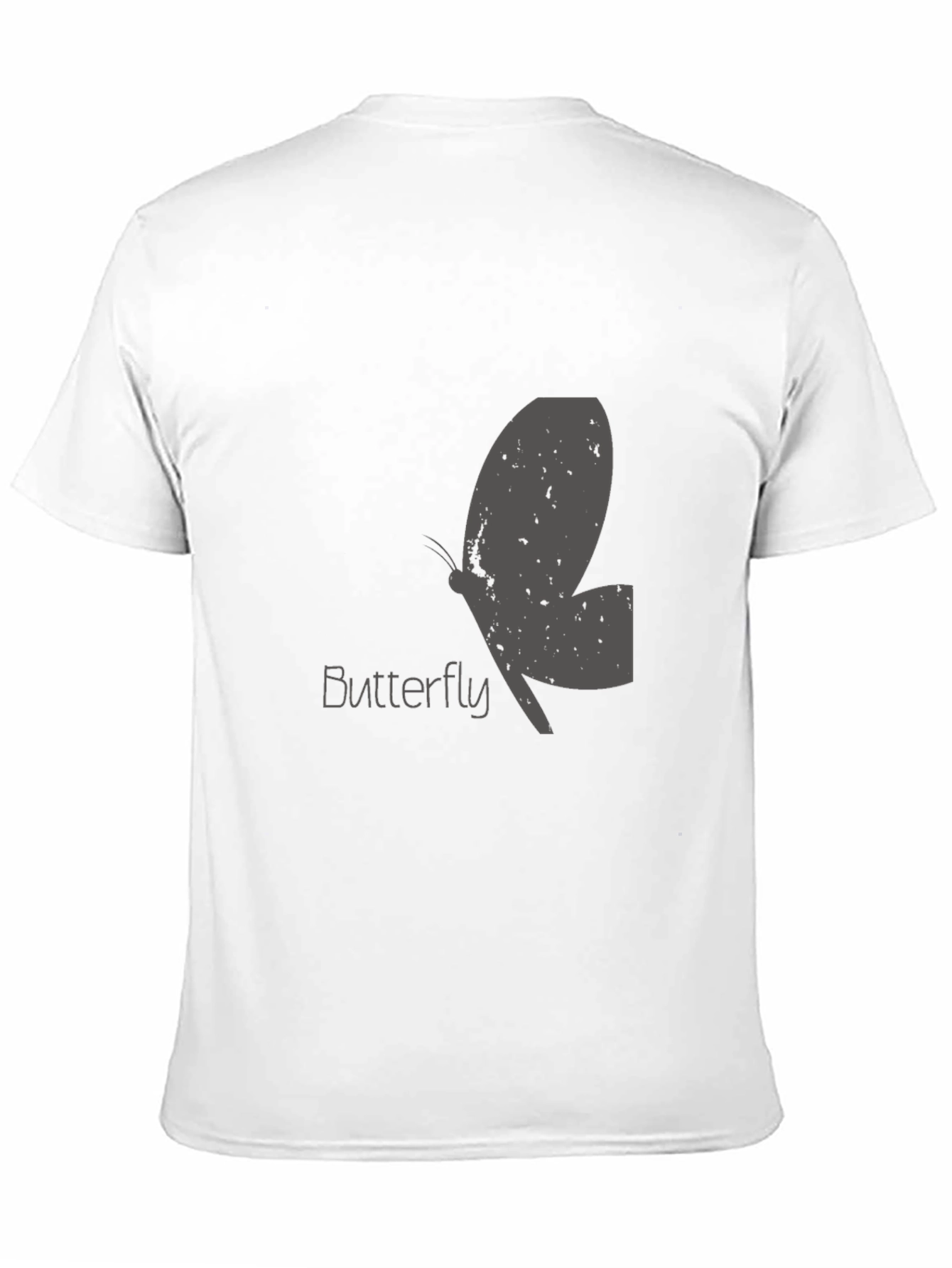Mens Black Butterfly Graphic T-Shirt