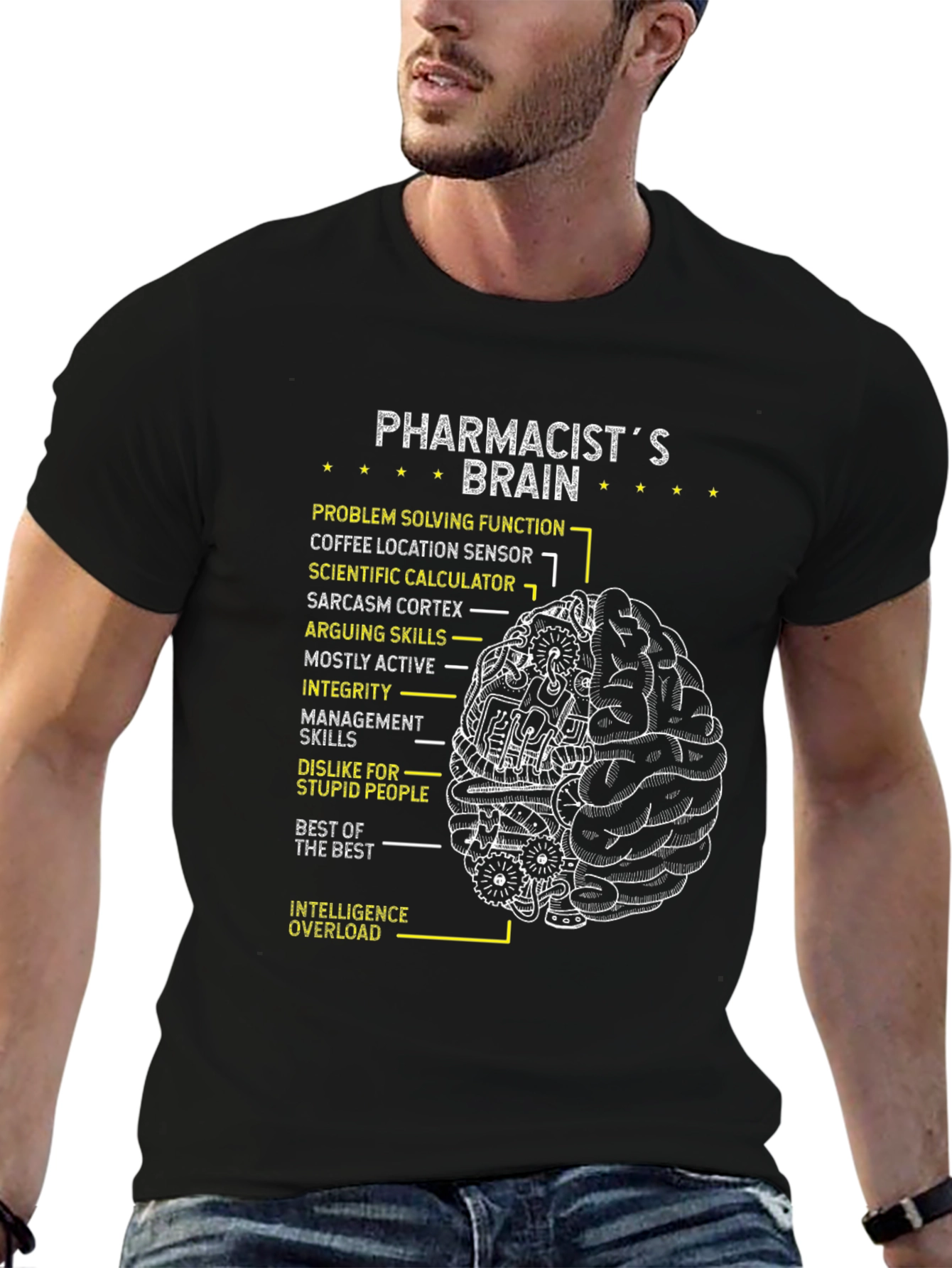 Pharmacists Brain T-Shirt - Funny & Smart!