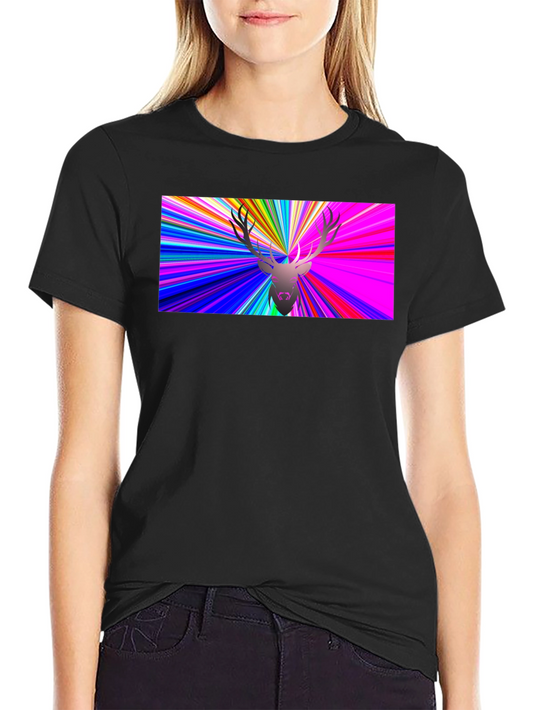Psychedelic Deer Graphic T-Shirt