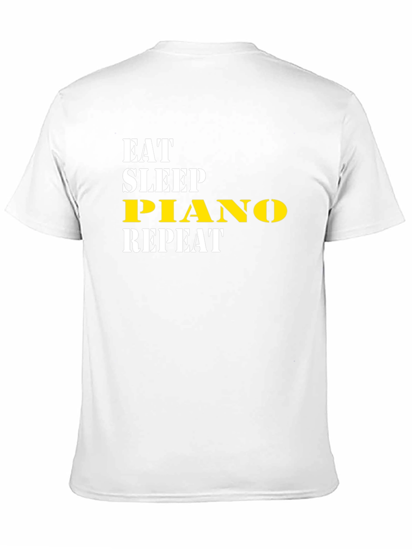 Eat Sleep Piano Repeat Black T-Shirt