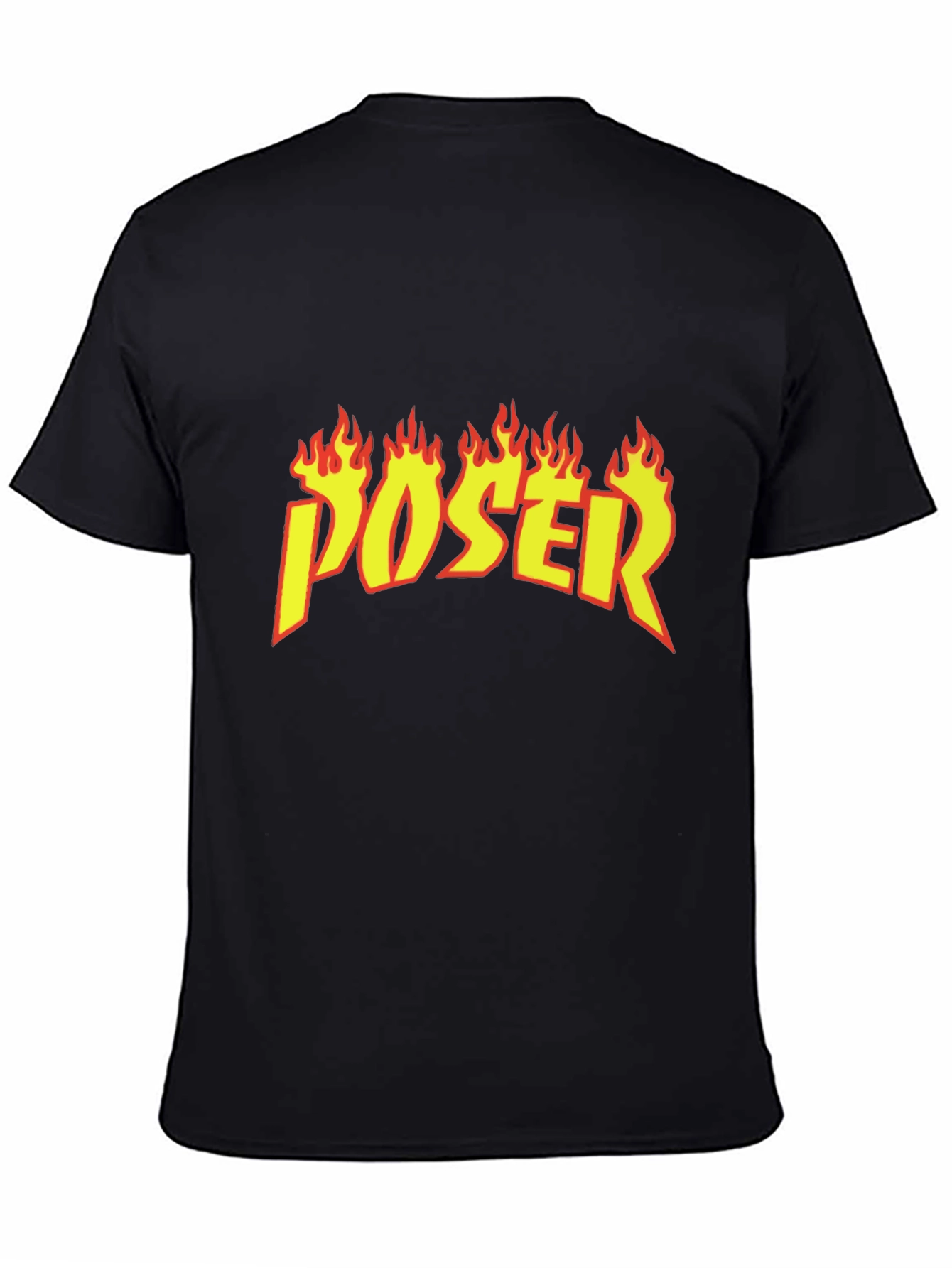 Poser Flame Graphic Black T-Shirt