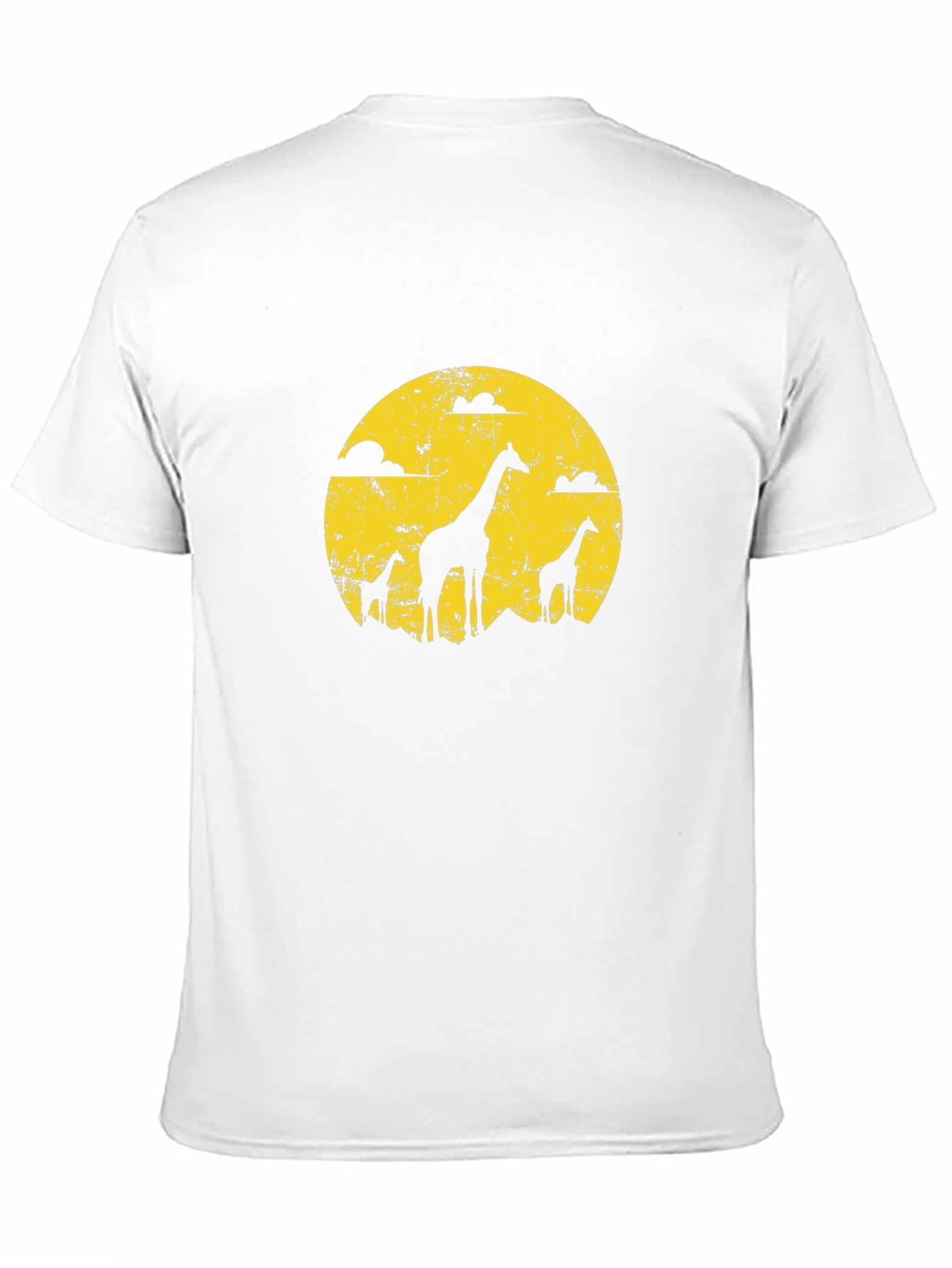 Giraffe Silhouette Graphic Tee - Black