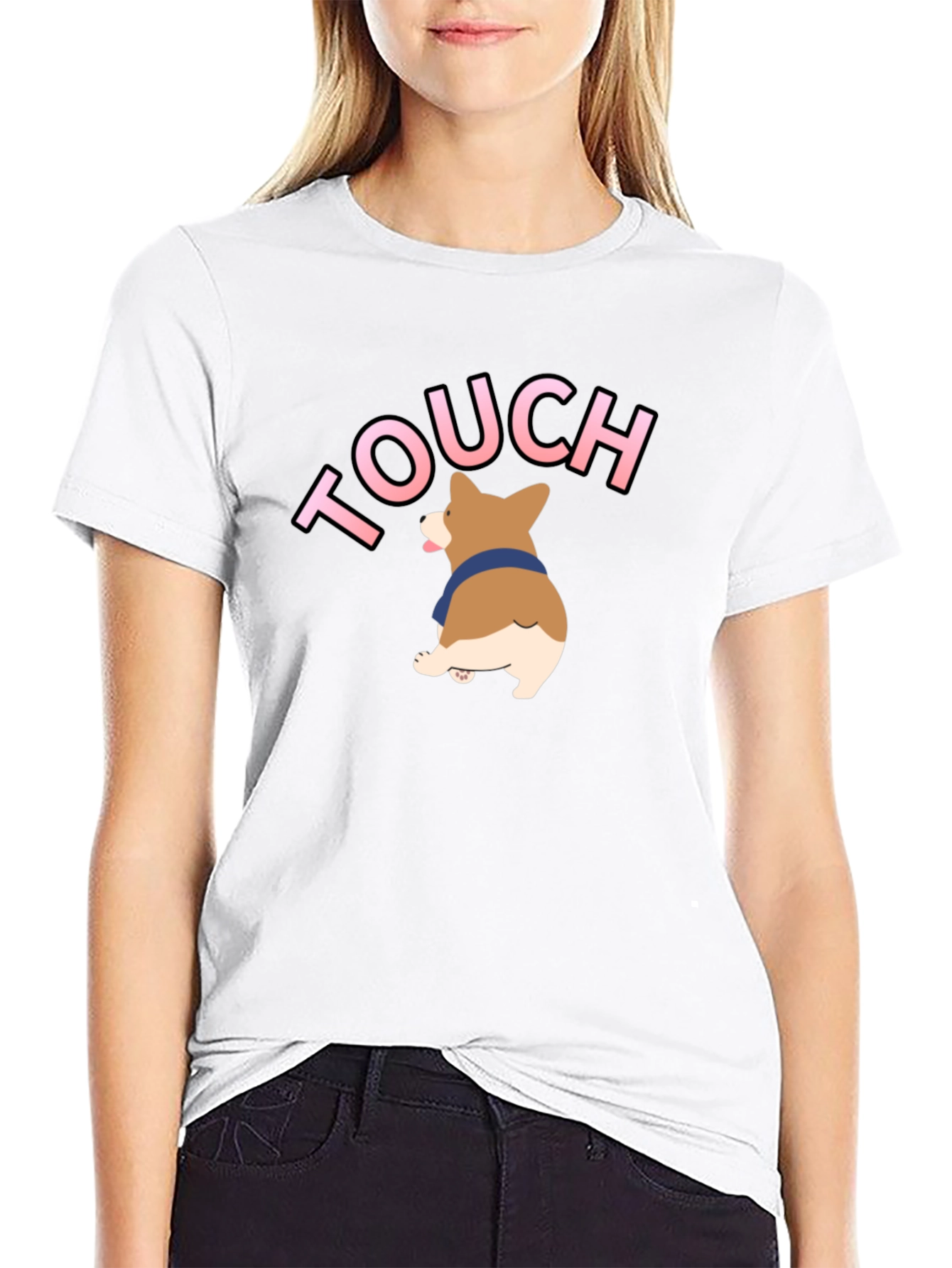Touch Corgi T-Shirt - Black