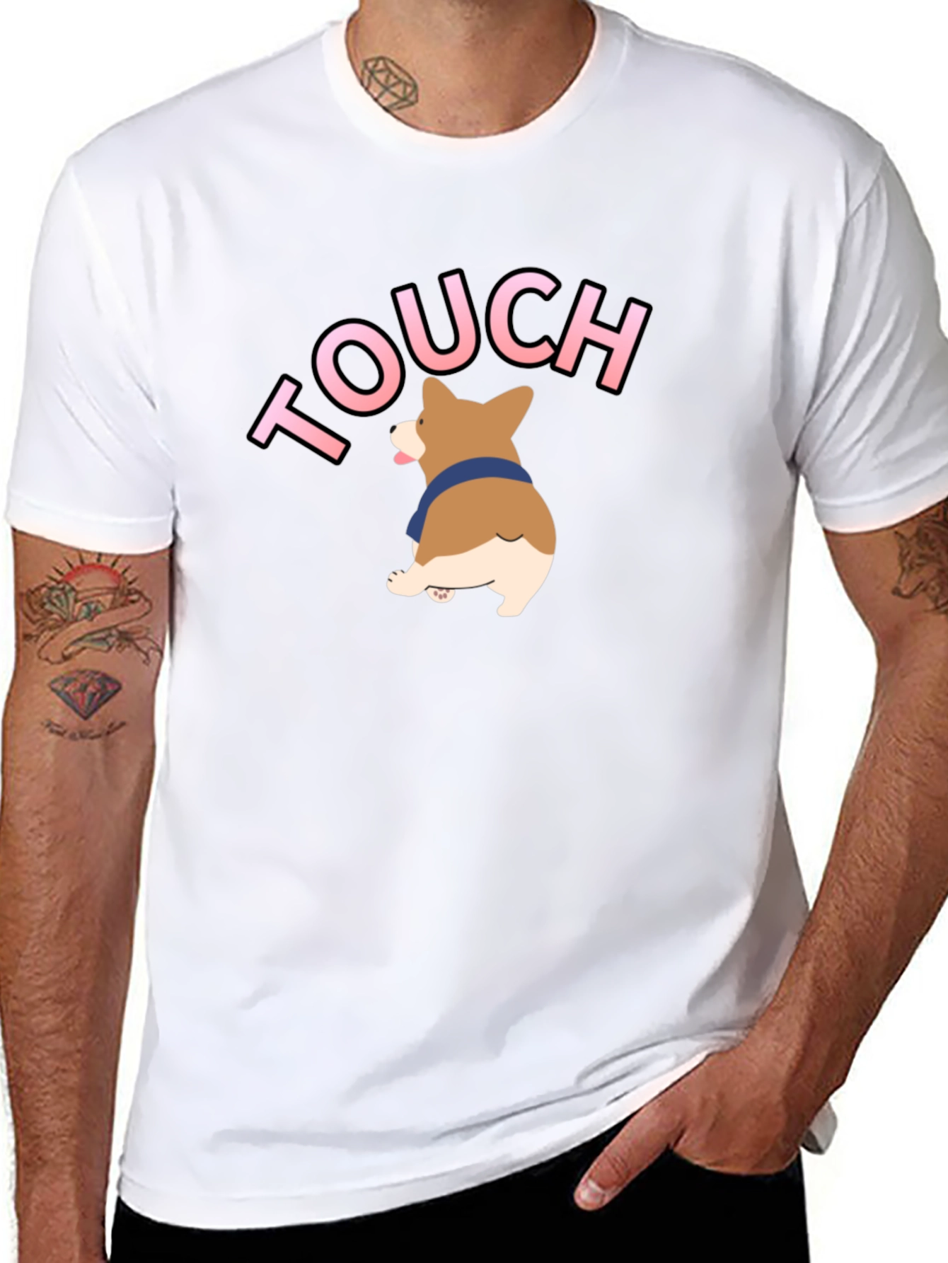 Touch Corgi T-Shirt - Black