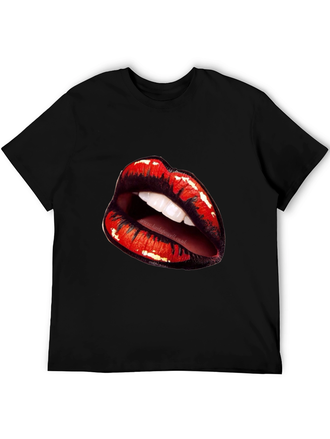 Lips Graphic Black T-Shirt