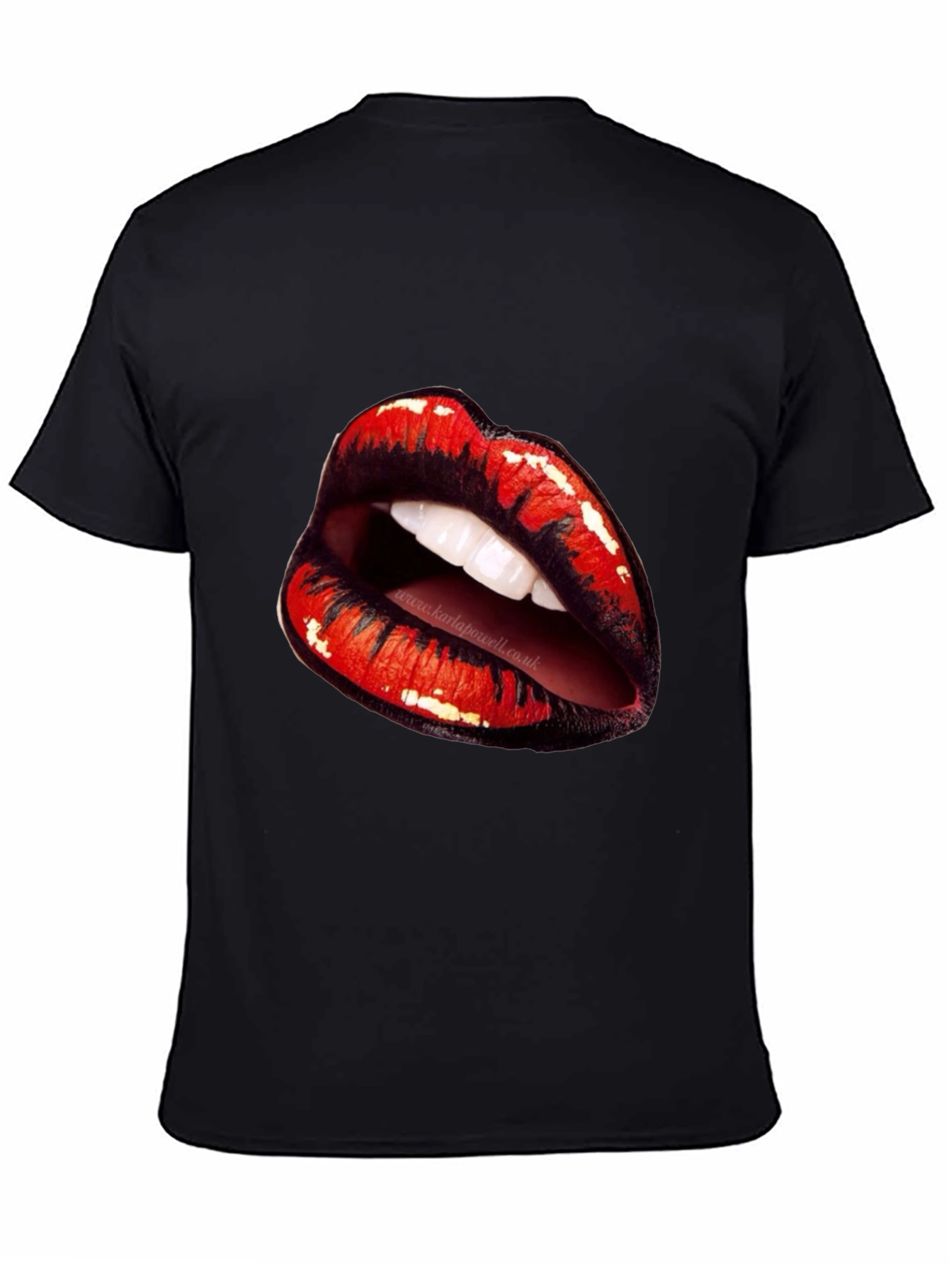 Lips Graphic Black T-Shirt