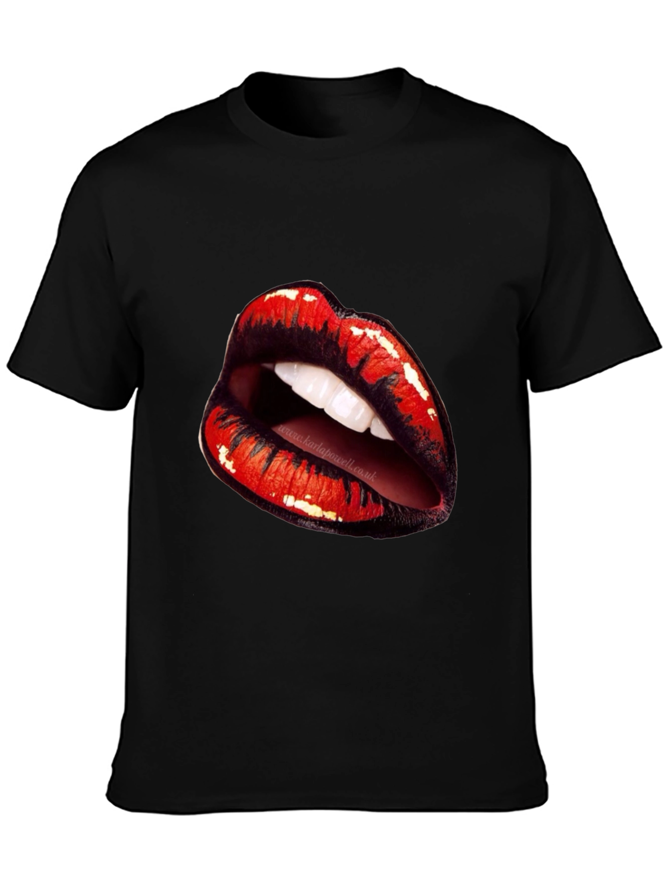 Lips Graphic Black T-Shirt