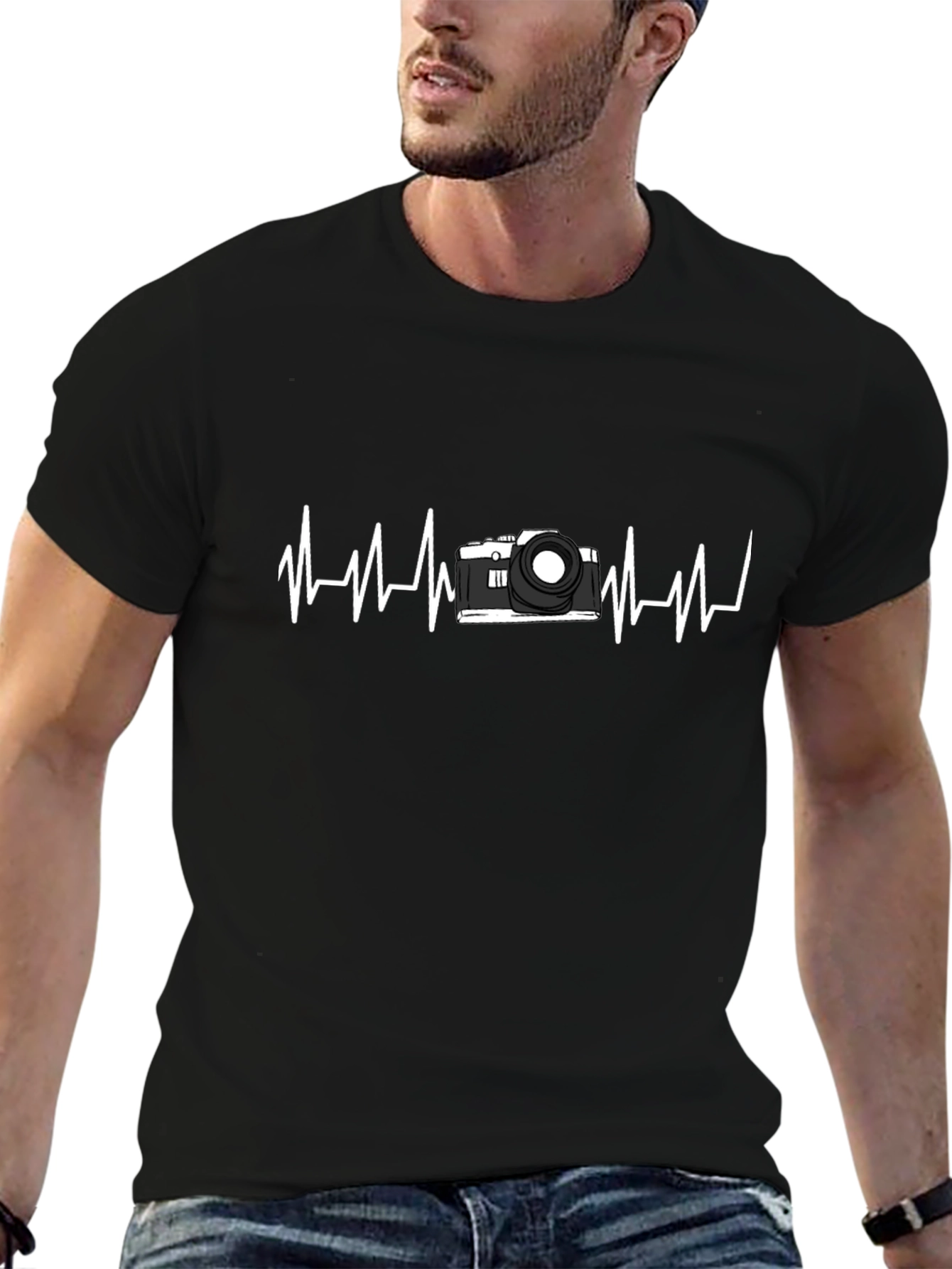 Photographer Heartbeat Graphic T-Shirt