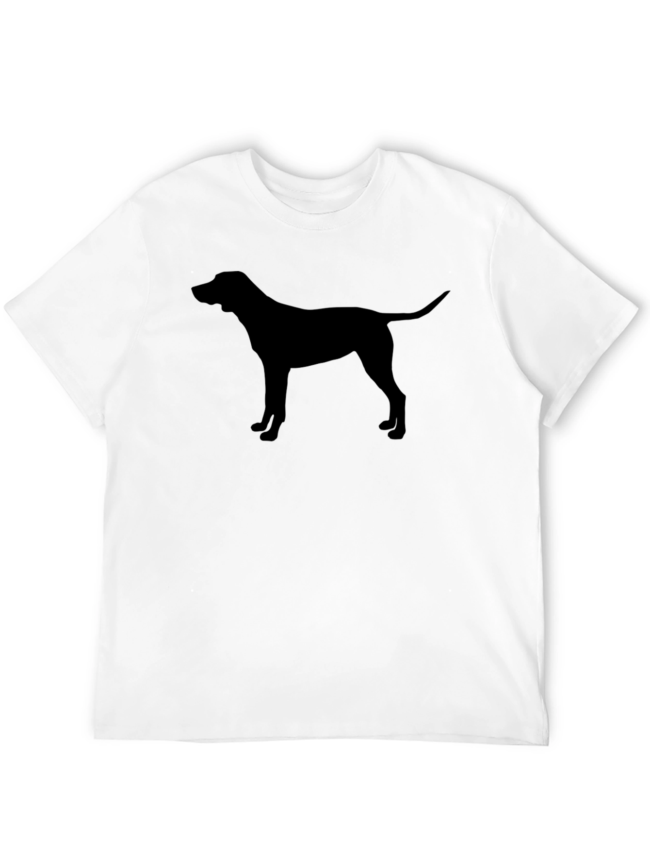 Dog Silhouette Graphic Black T-Shirt