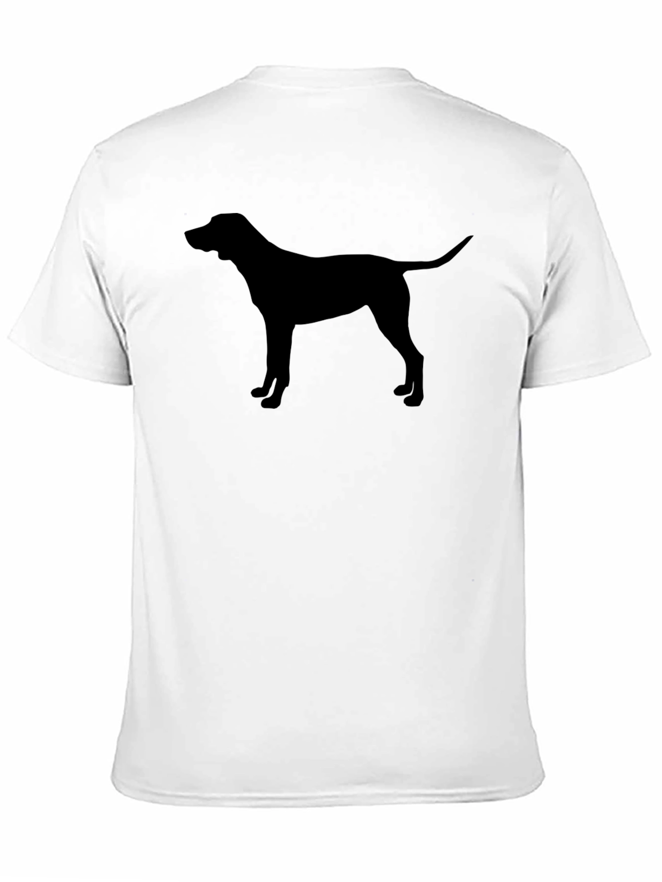 Dog Silhouette Graphic Black T-Shirt