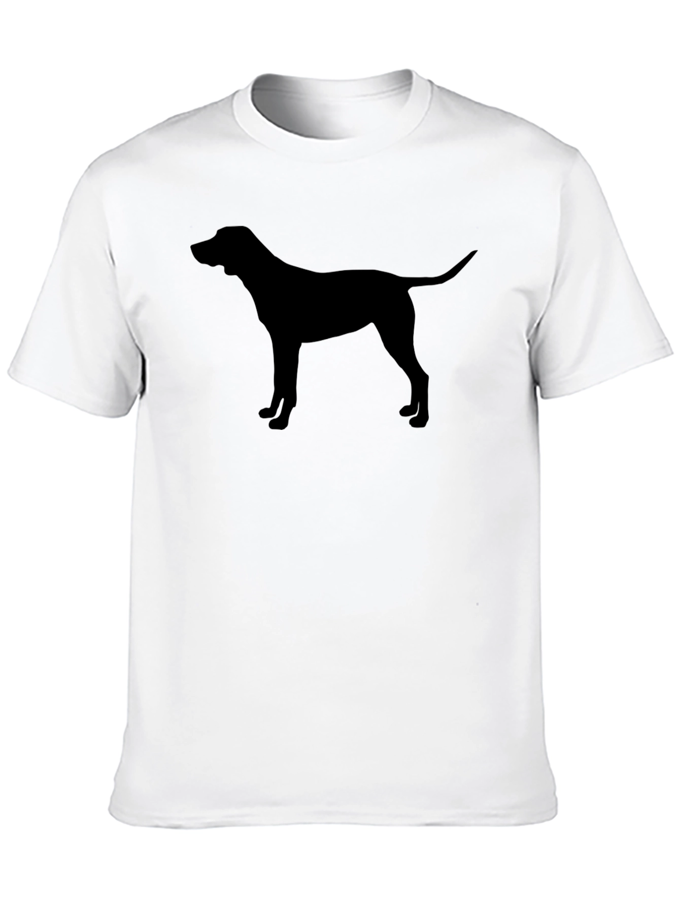 Dog Silhouette Graphic Black T-Shirt