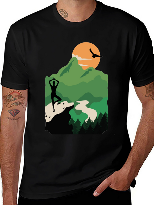 Nature Yoga Silhouette Graphic Tee
