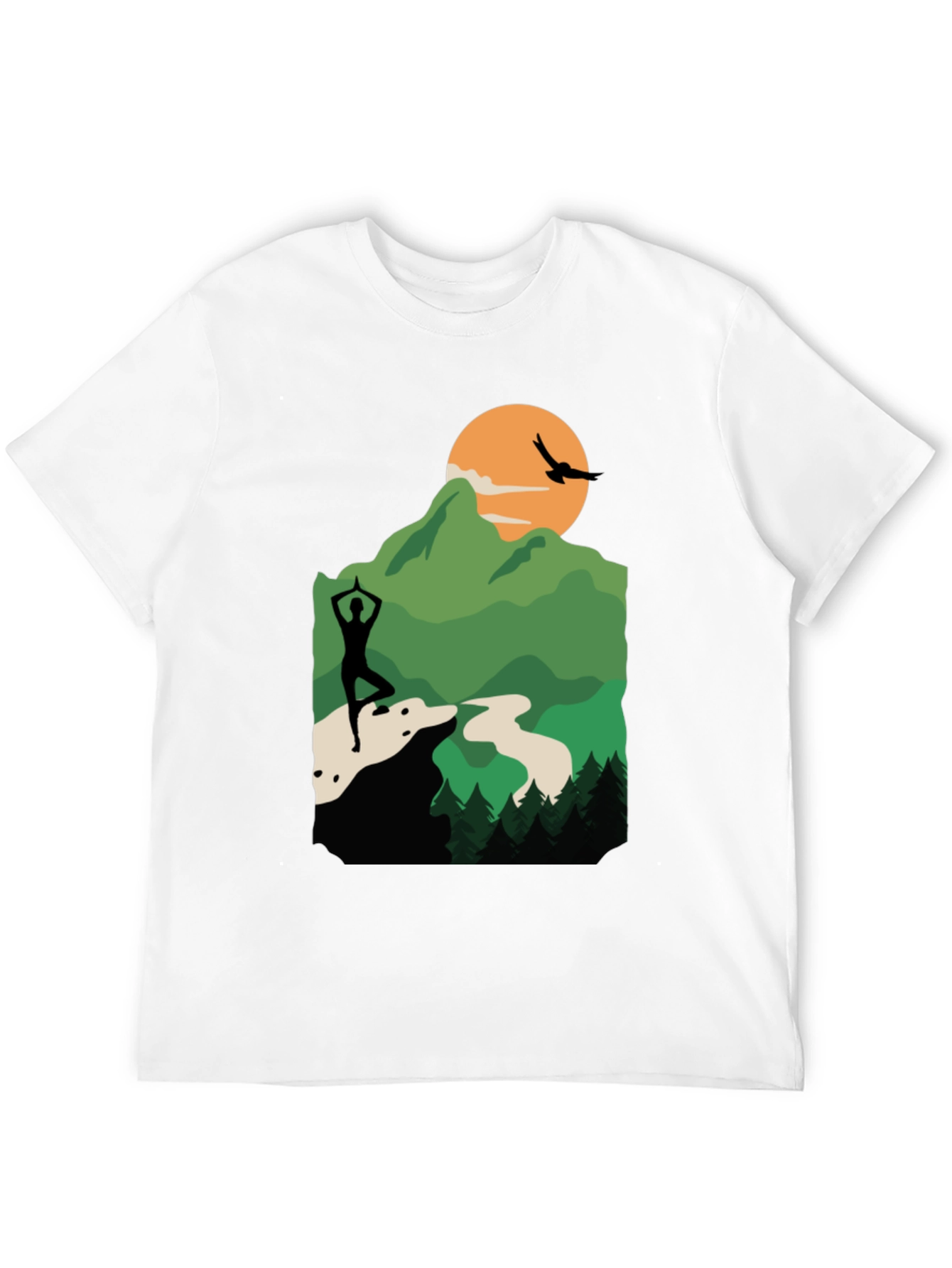 Nature Yoga Silhouette Graphic Tee