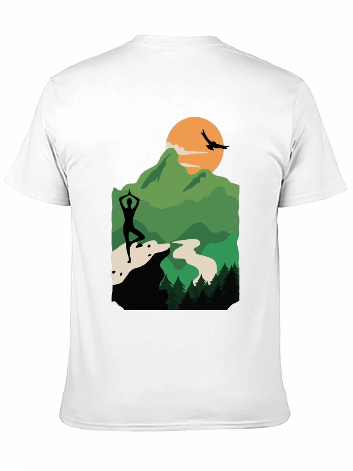 Nature Yoga Silhouette Graphic Tee