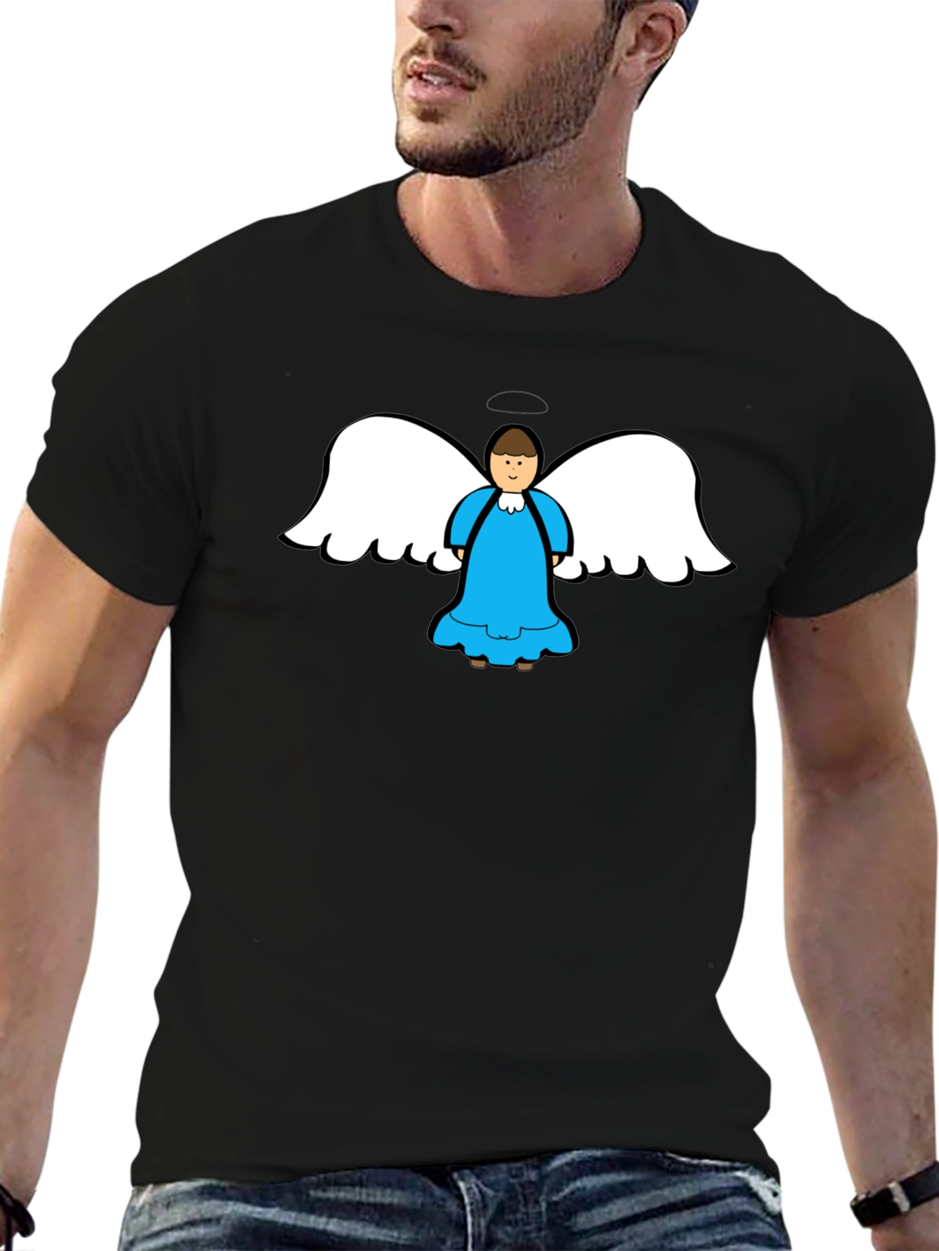 Angel Graphic Black T-Shirt