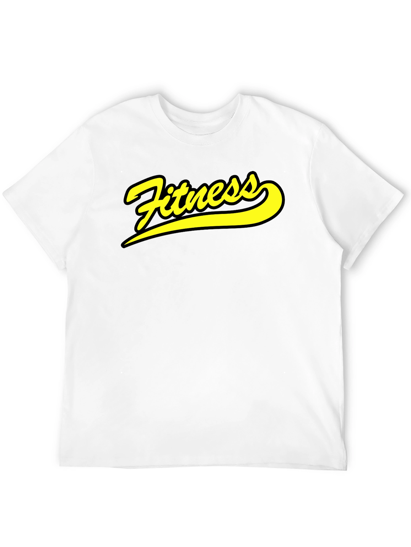 Fitness Graphic Print Crew Neck T-Shirt