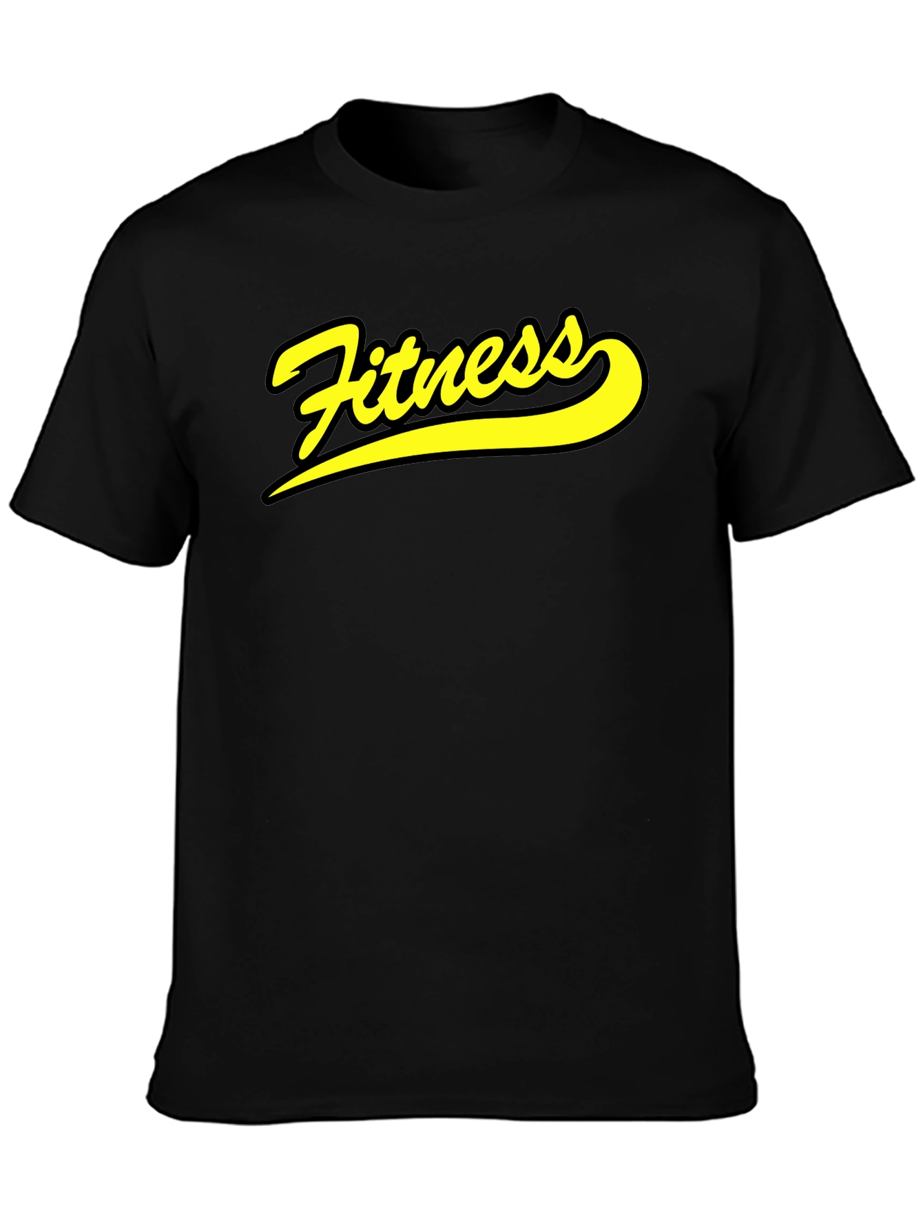 Fitness Graphic Print Crew Neck T-Shirt
