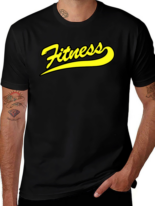 Fitness Graphic Print Crew Neck T-Shirt