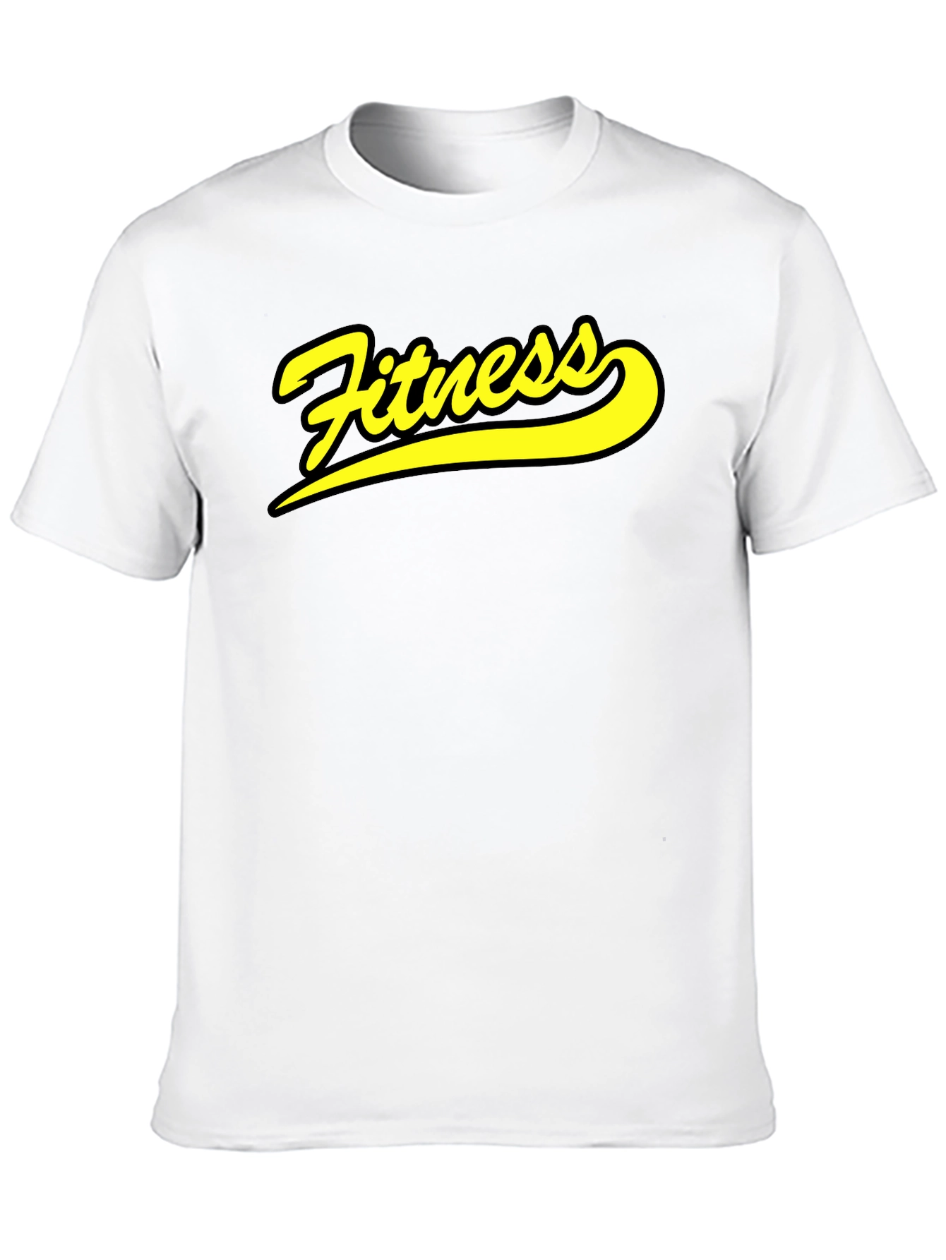 Fitness Graphic Print Crew Neck T-Shirt