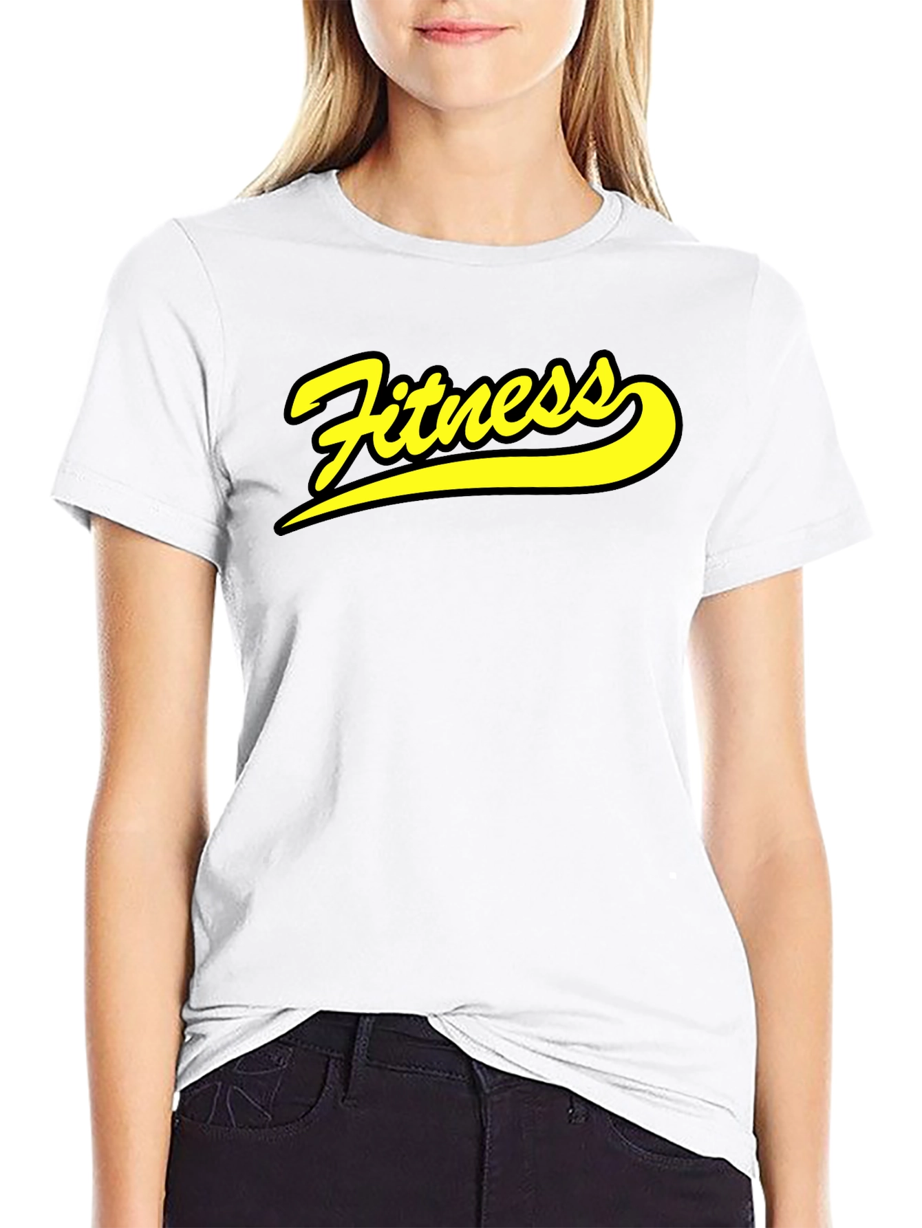 Fitness Graphic Print Crew Neck T-Shirt