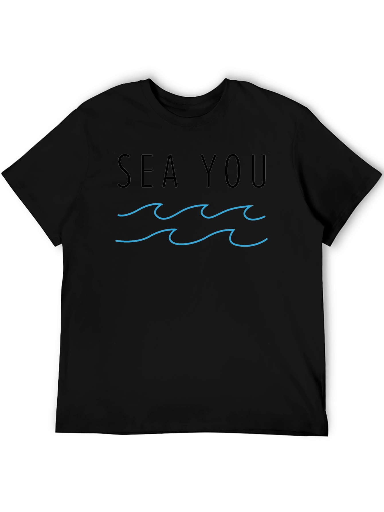 Sea You Graphic Tee - Black Cotton T-Shirt
