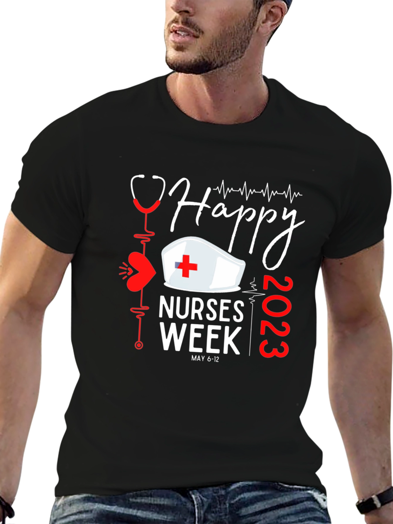 Happy Nurses Week 2023 Black T-Shirt