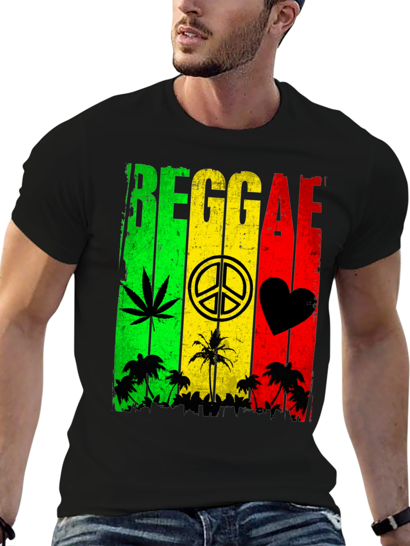 Reggae Rasta Style Graphic T-Shirt
