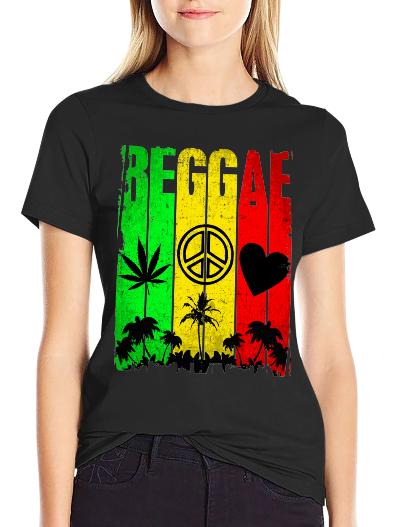 Reggae Rasta Style Graphic T-Shirt