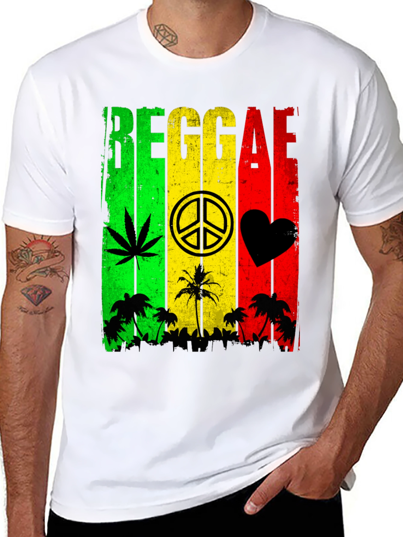 Reggae Rasta Style Graphic T-Shirt