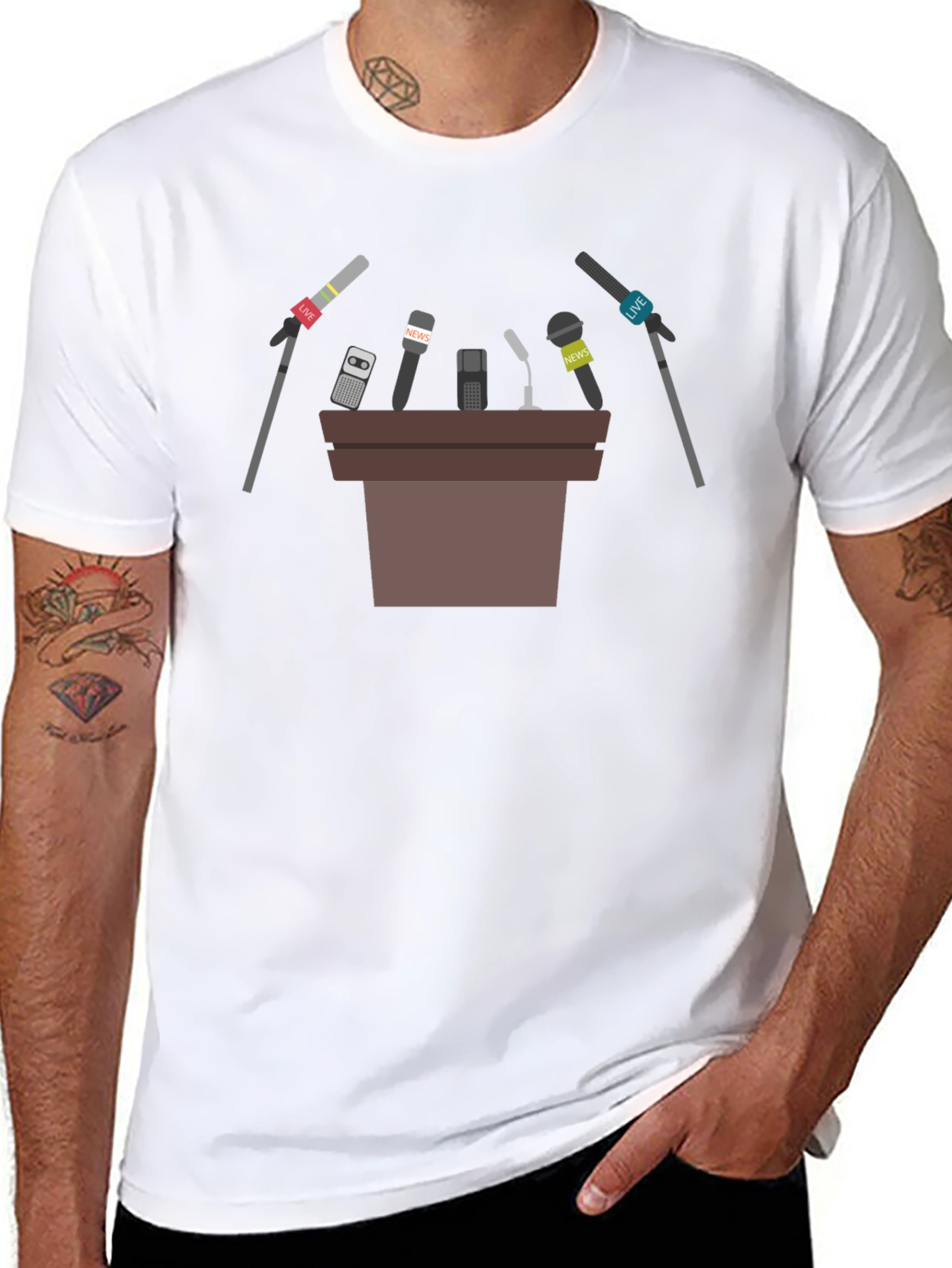 Press Conference Graphic T-Shirt - Stand Out!