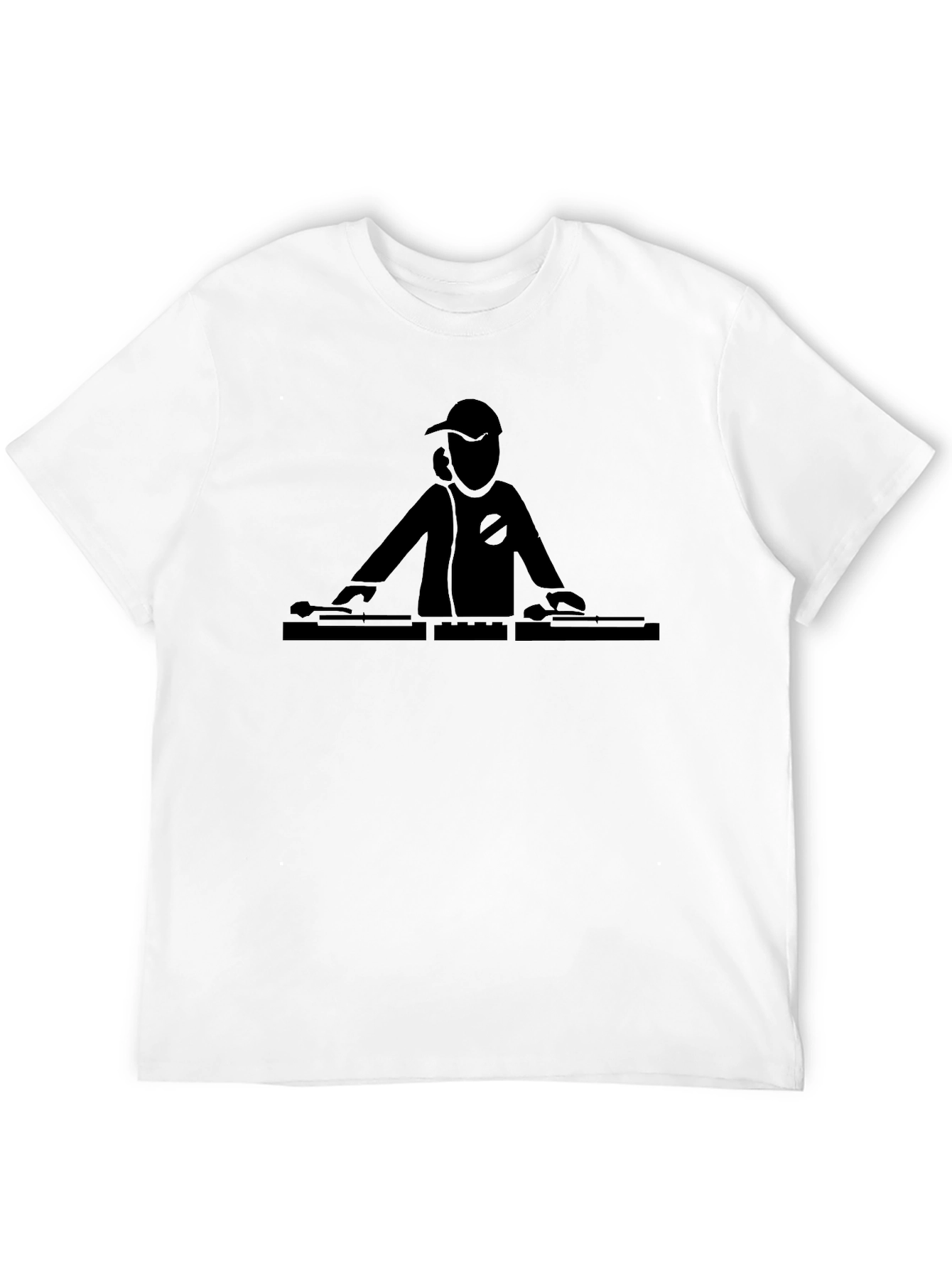 DJ Turntable Graphic Tee - Black