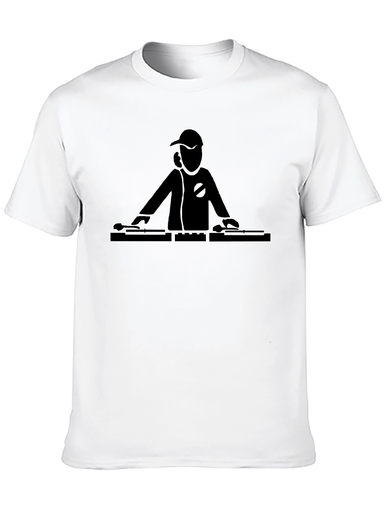 DJ Turntable Graphic Tee - Black