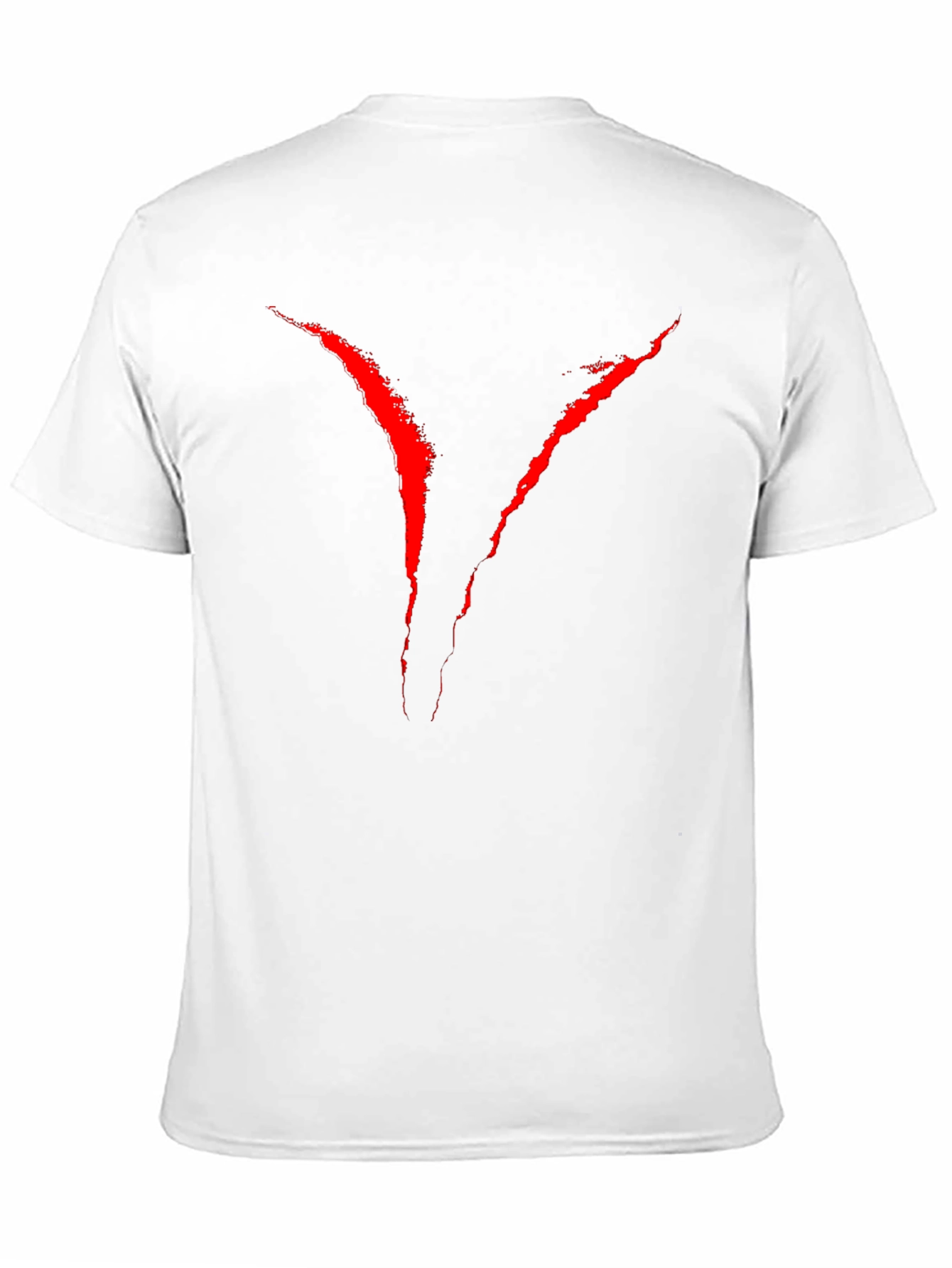 Mens Black Graphic Tee - Red V Design