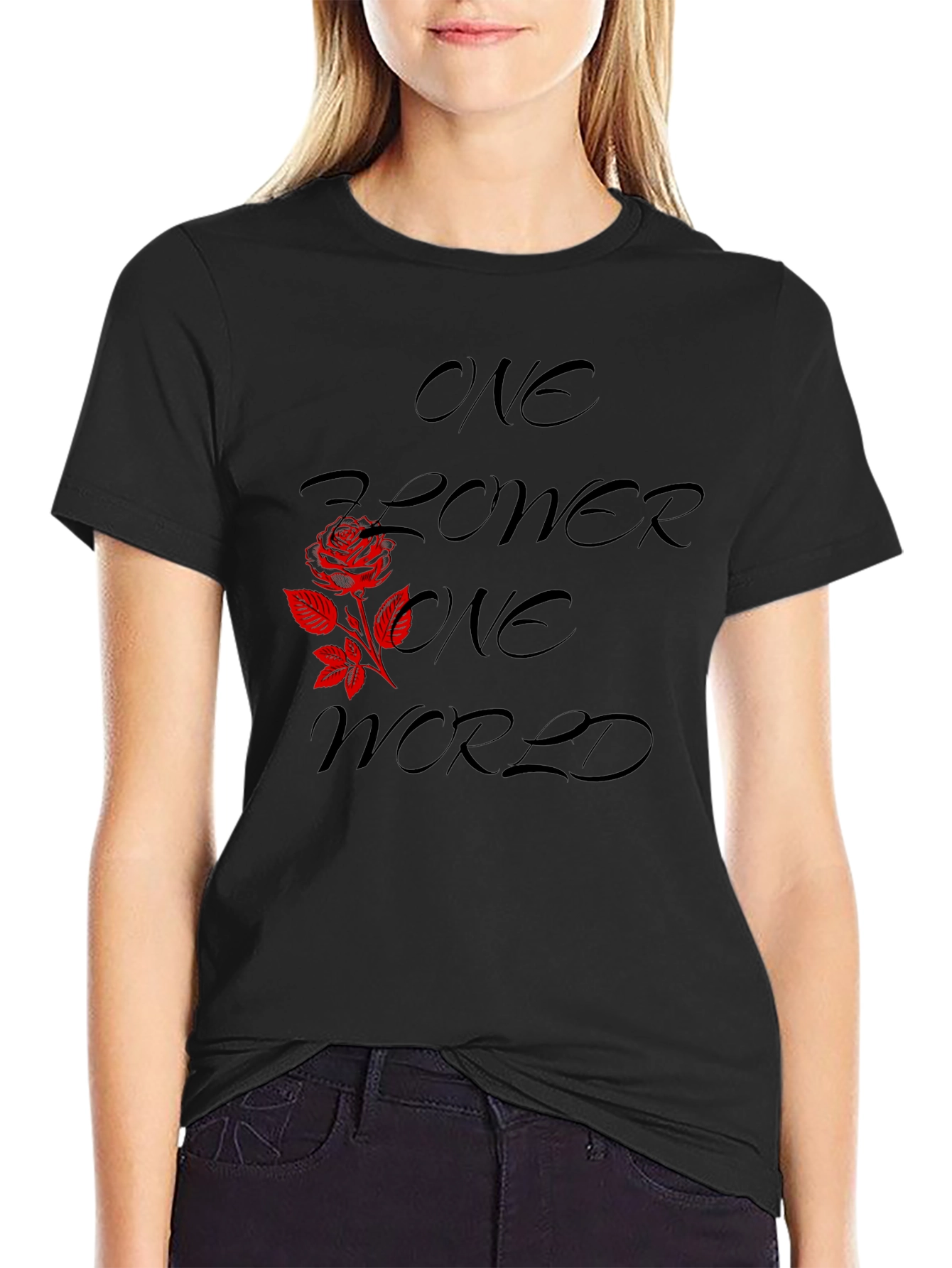 One Flower One World Graphic T-Shirt