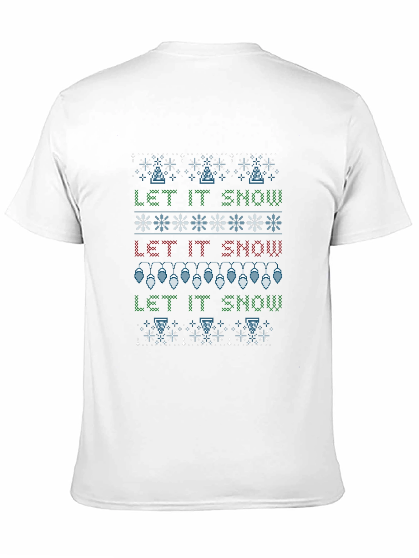 Ugly Christmas Sweater Let It Snow Graphic Tee