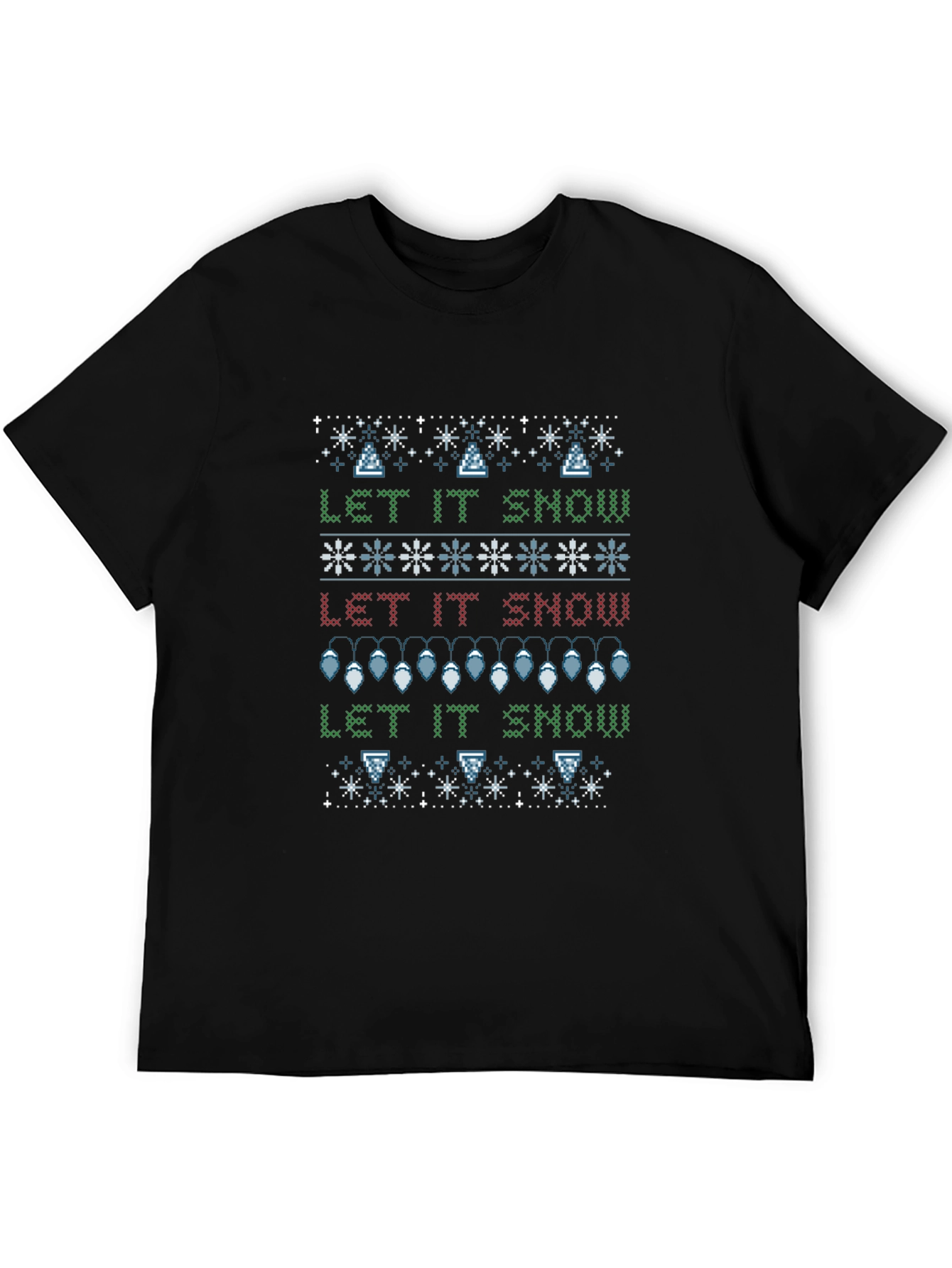 Ugly Christmas Sweater Let It Snow Graphic Tee