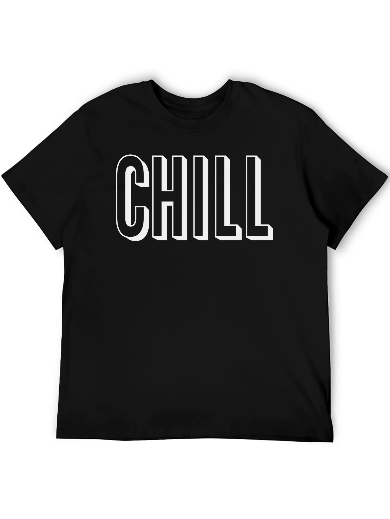 Chill Graphic T-Shirt - Black Cotton Tee
