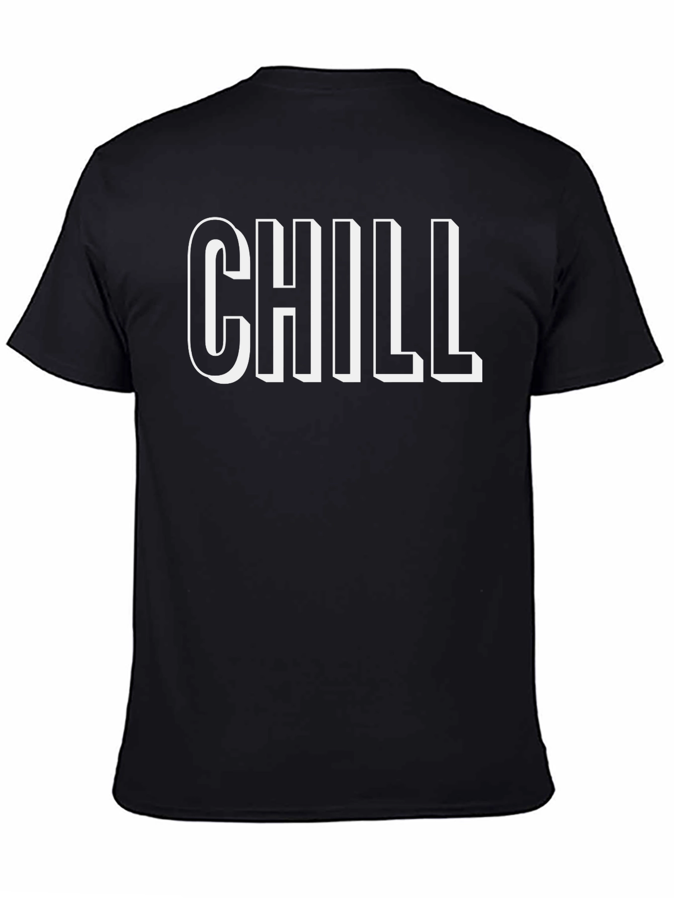 Chill Graphic T-Shirt - Black Cotton Tee