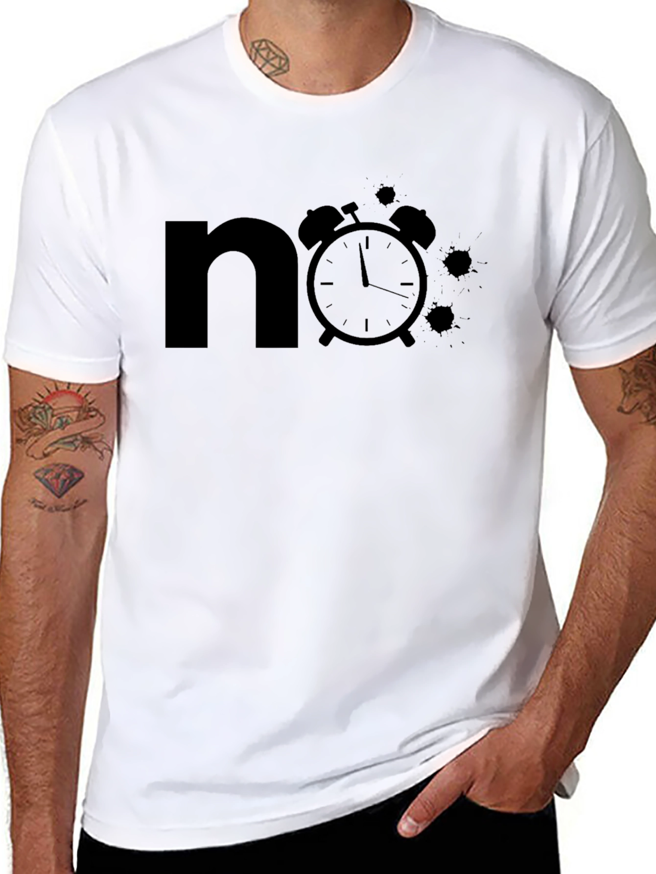 No Time T-Shirt - Black Graphic Tee