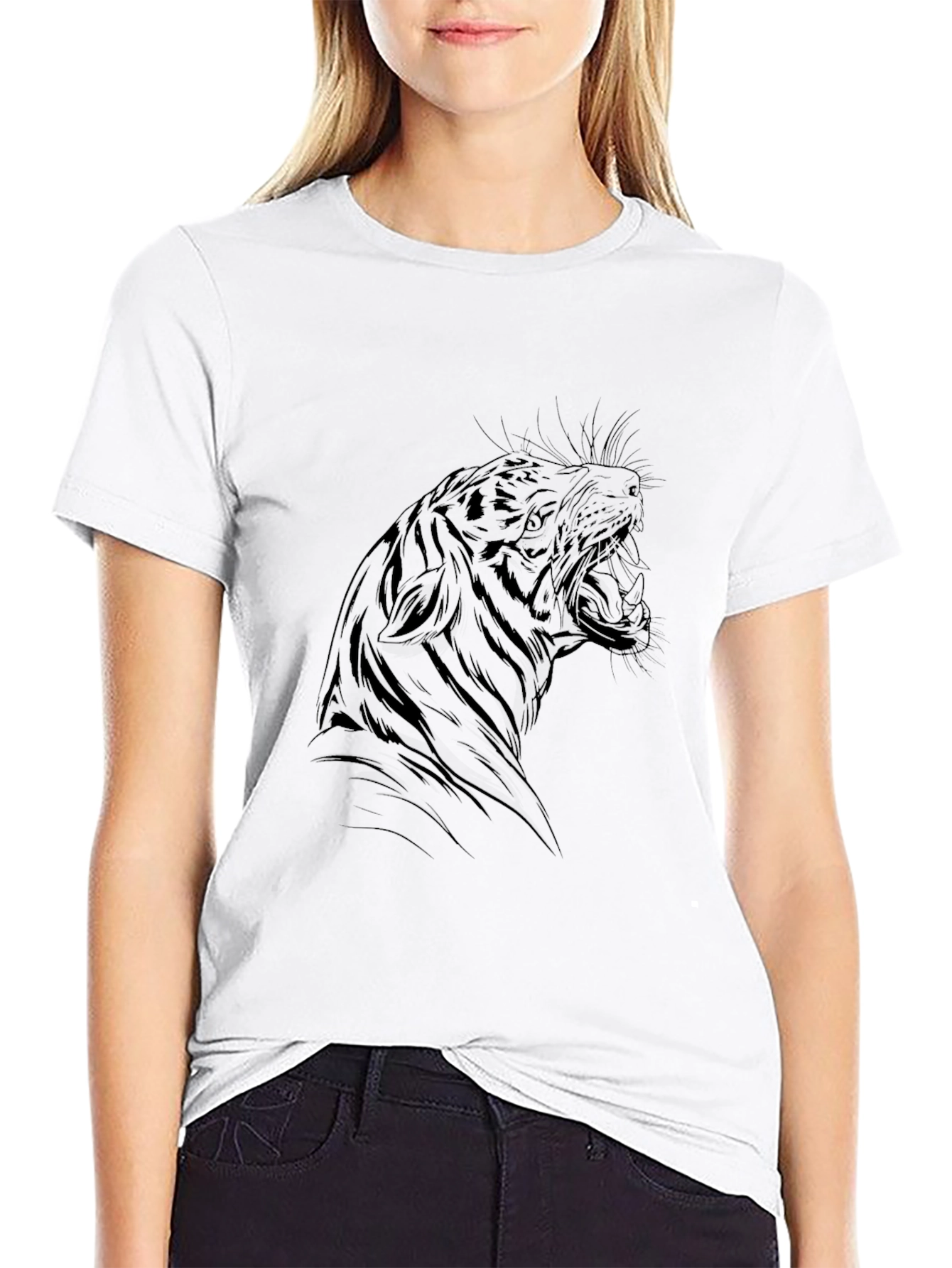 Tiger Graphic Tee - Mens Black T-Shirt