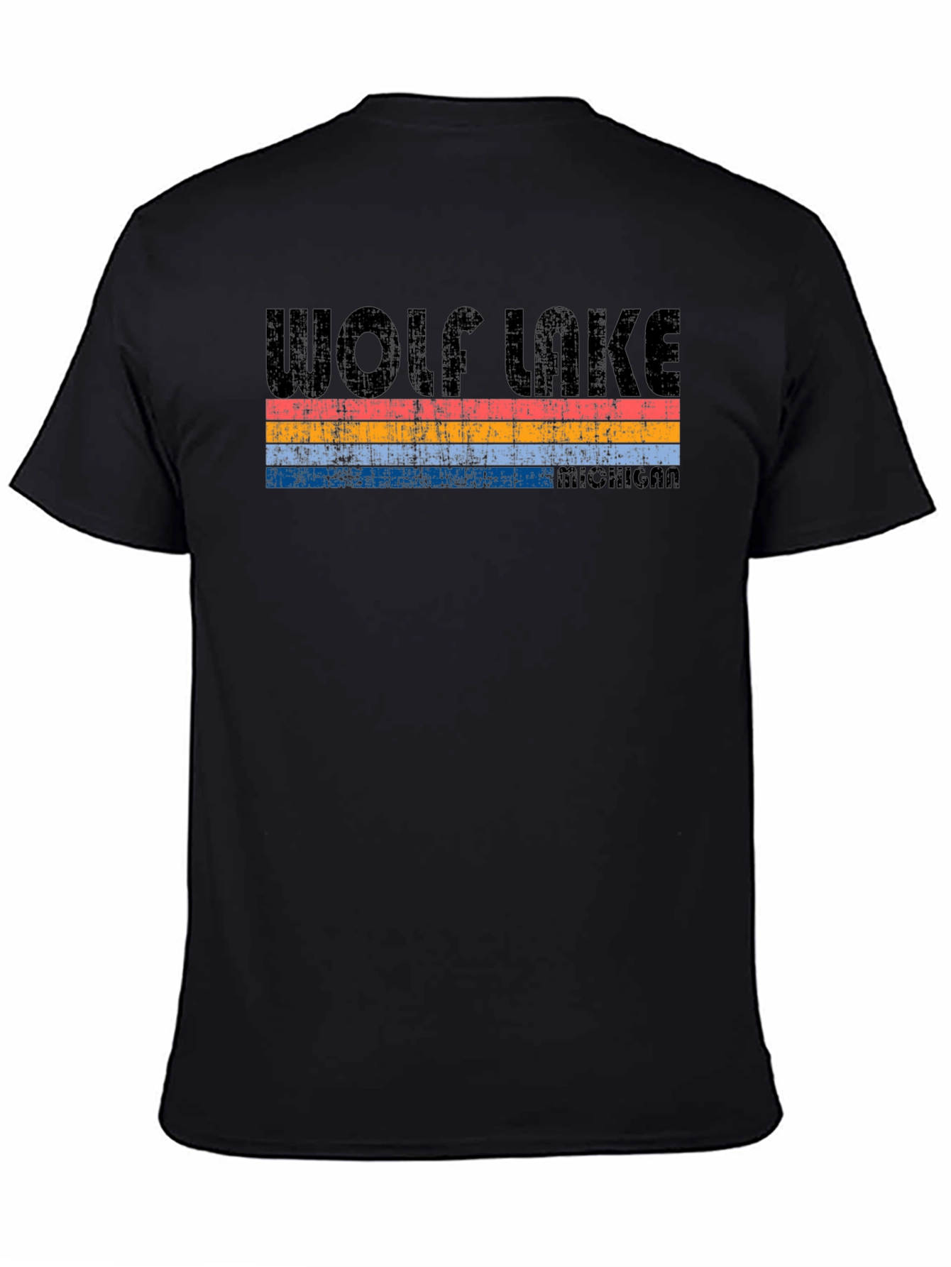 Wolf Lake Michigan Retro T-Shirt