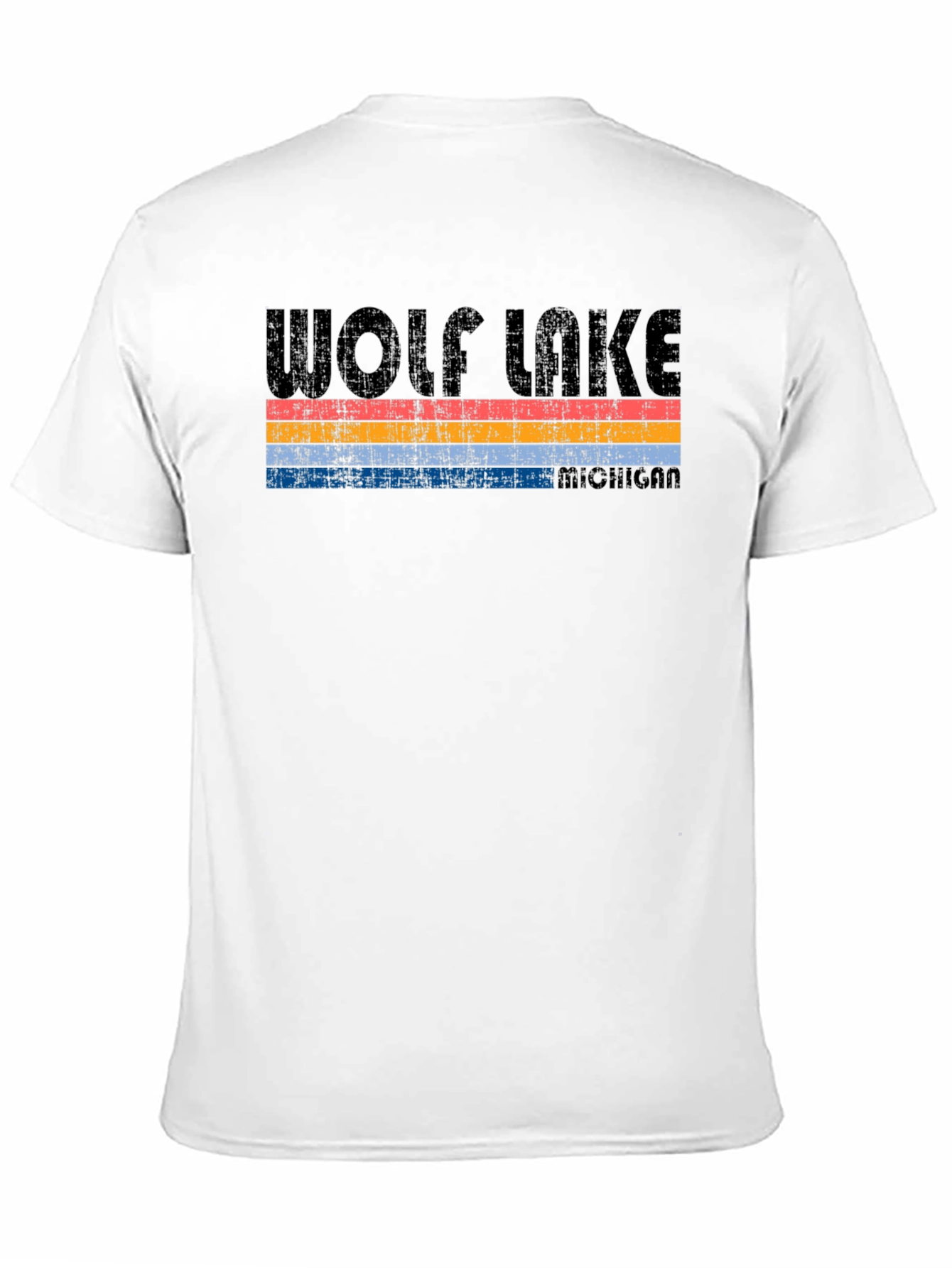 Wolf Lake Michigan Retro T-Shirt