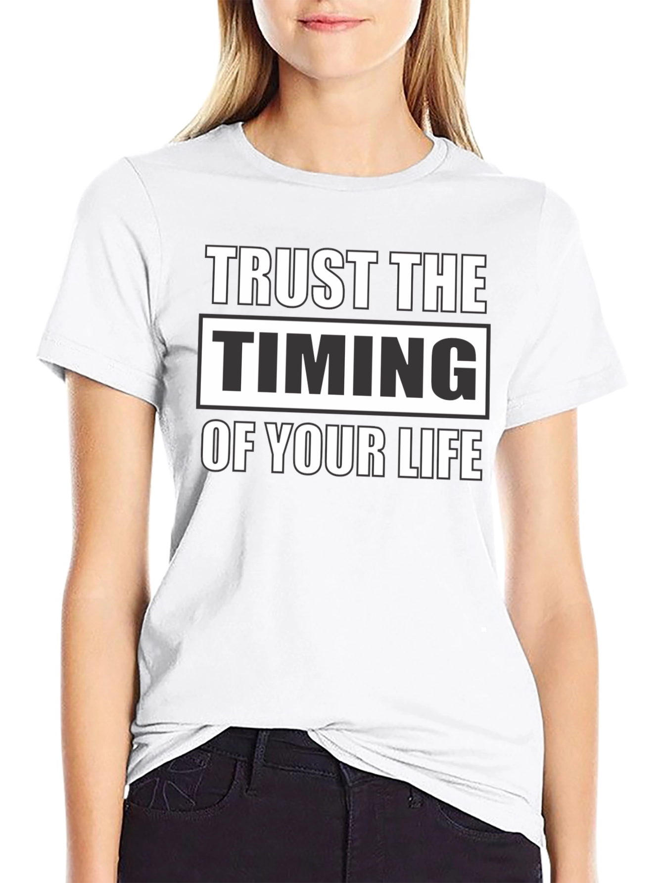 Trust the Timing of Your Life Black T-Shirt