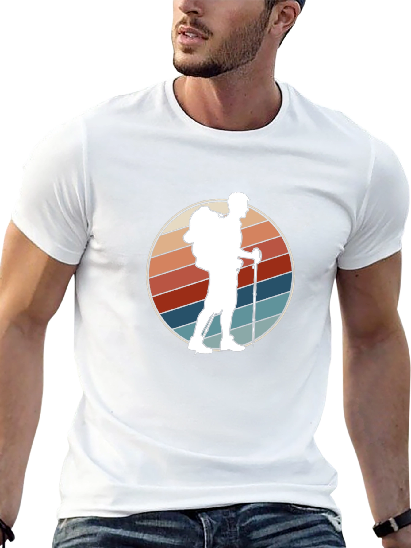 Retro Hiker Graphic Tee - Adventure Ready!