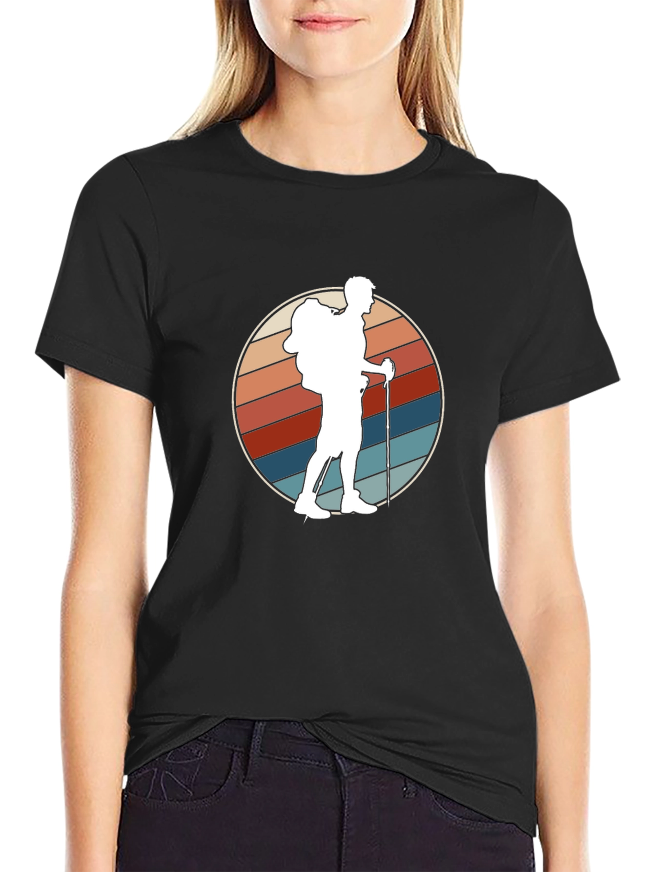 Retro Hiker Graphic Tee - Adventure Ready!