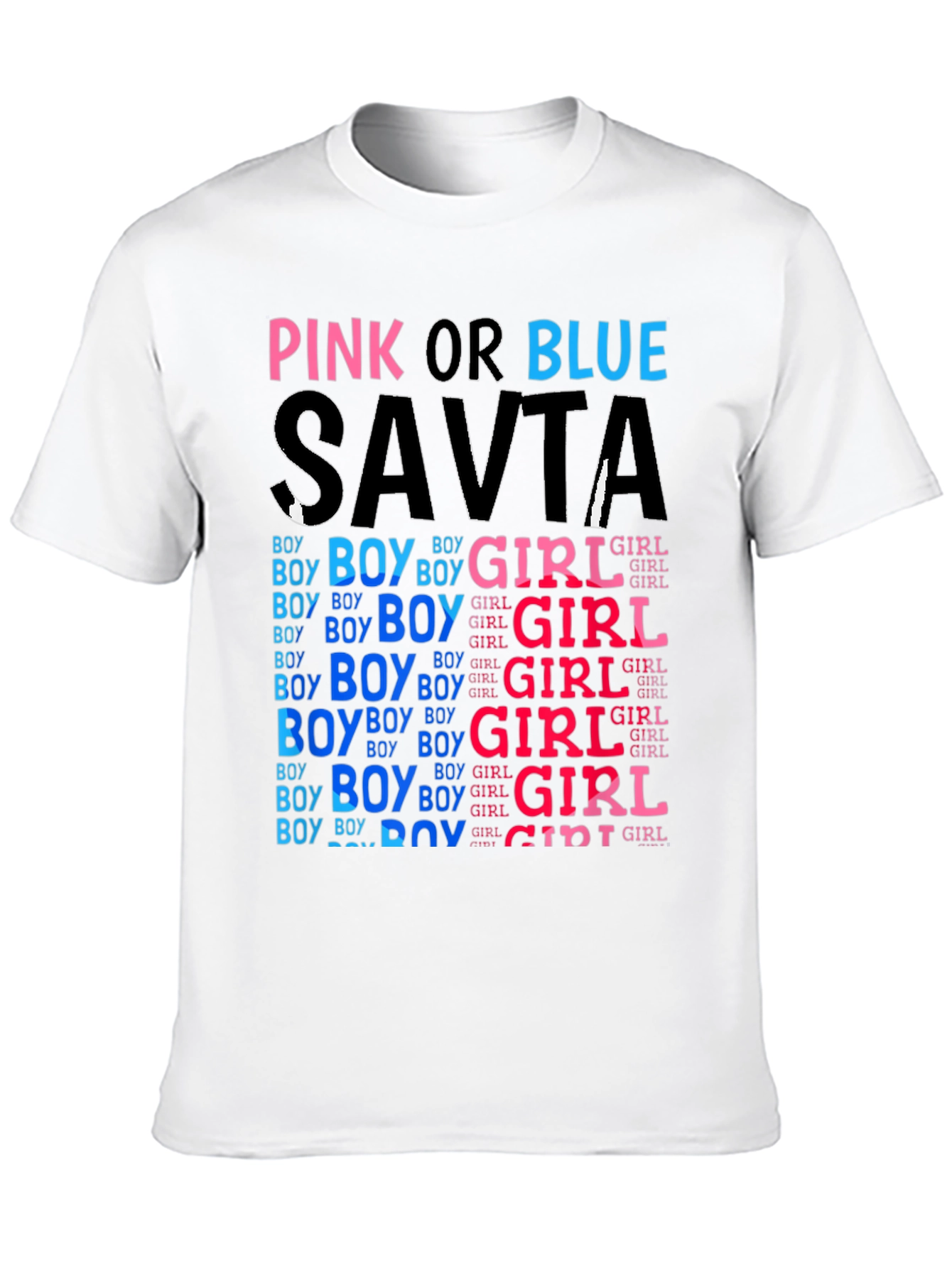 Pink or Blue Savta Gender Reveal T-Shirt